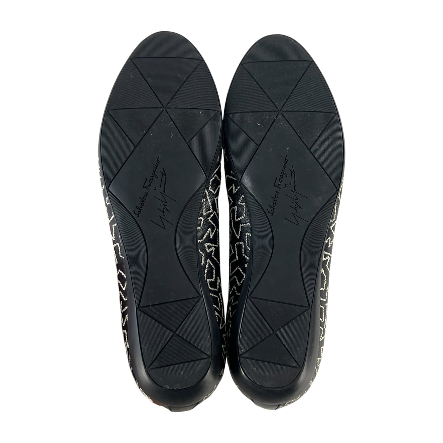 Ferragamo Embroidered Leather Sneakers