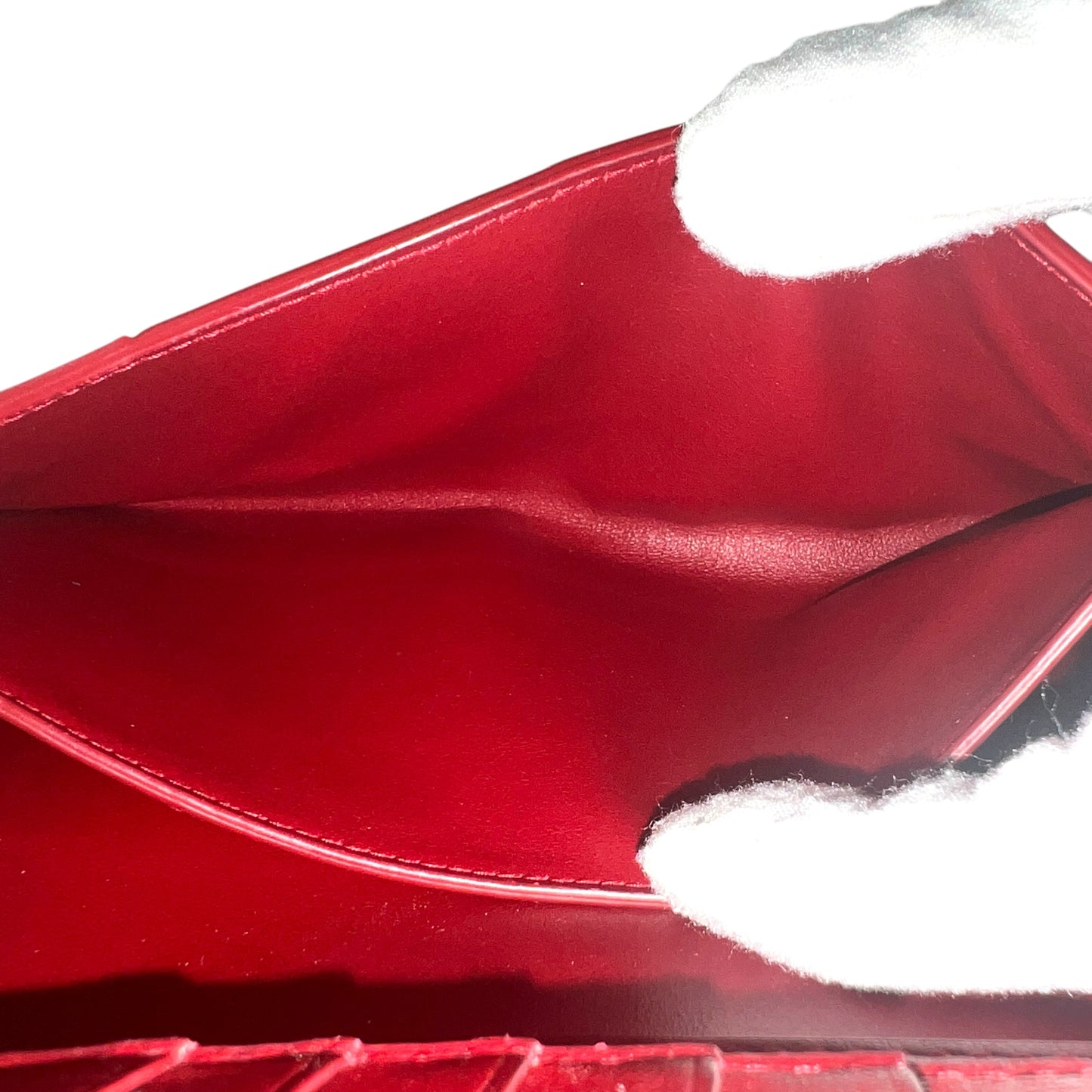 Bottega Veneta Cassette Patent Leather Long Wallet