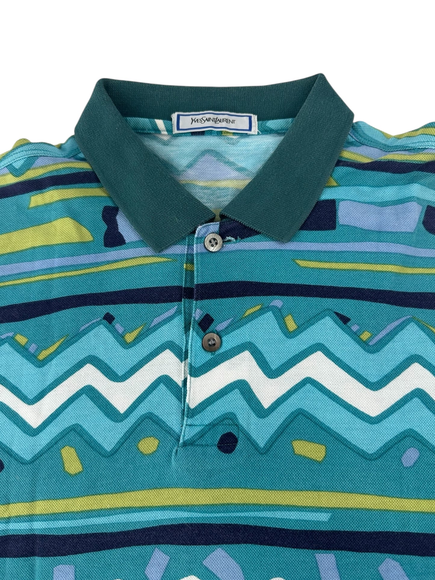 Yves Saint Laurent All-Over Print Polo Shirt