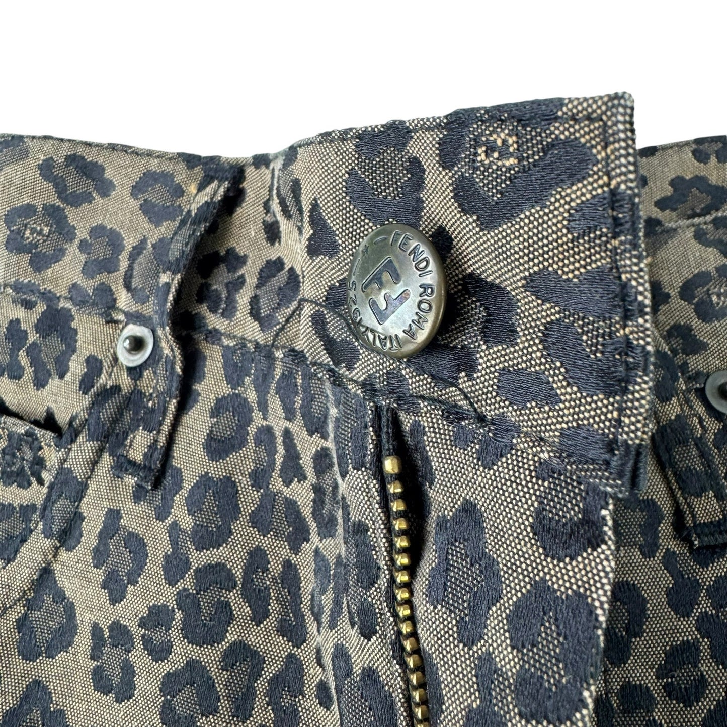 Fendi Vintage Leopard Print Pant