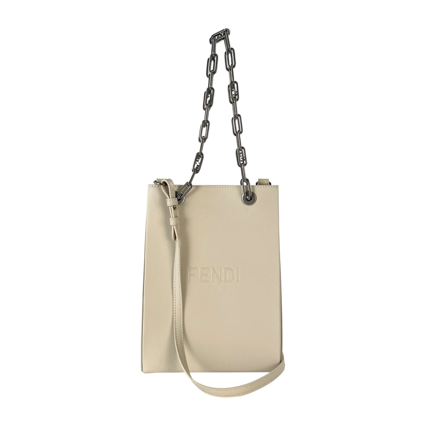 Fendi Leather Shopping Two-Way Tote