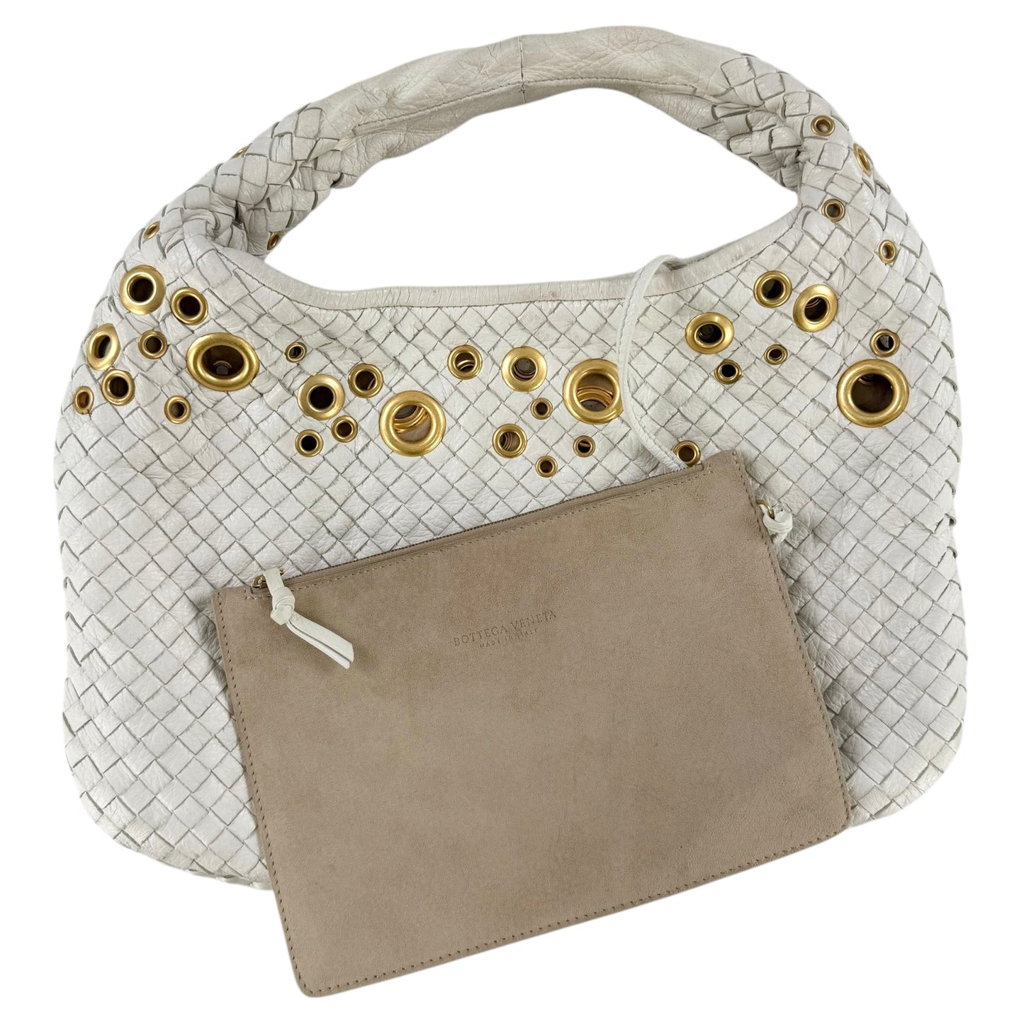 Bottega Veneta Intrecciato Leather Grommet Hobo Bag