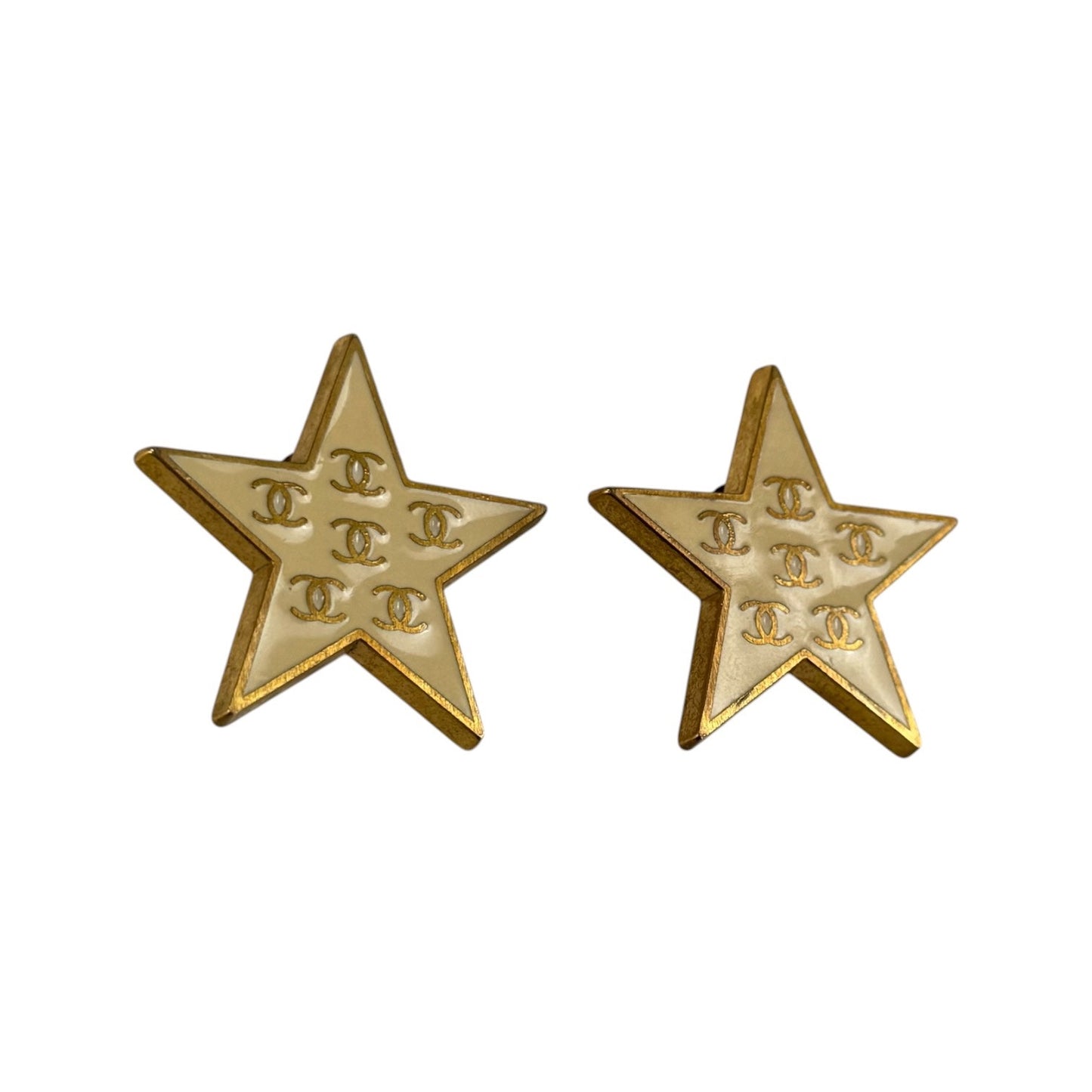 Chanel Vintage CC Star Earrings