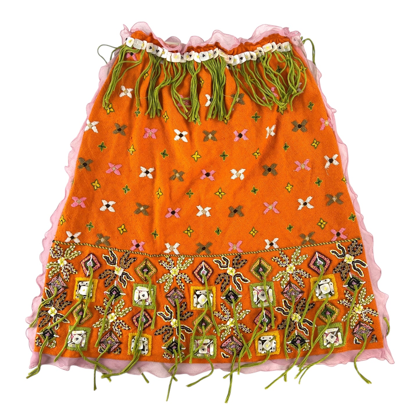 Fendi Vintage Embroidered & Beaded Skirt