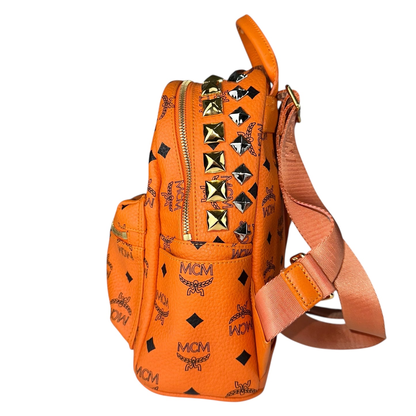 MCM Monogram Studded Backpack