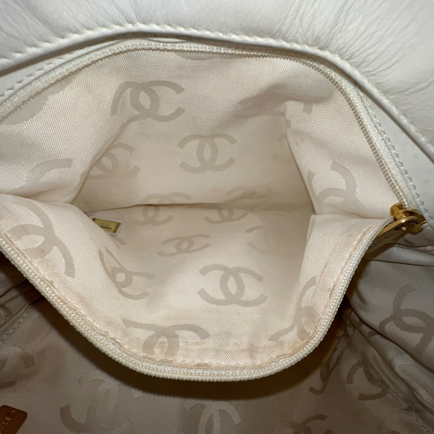 Chanel CC Stitched Leather Handbag
