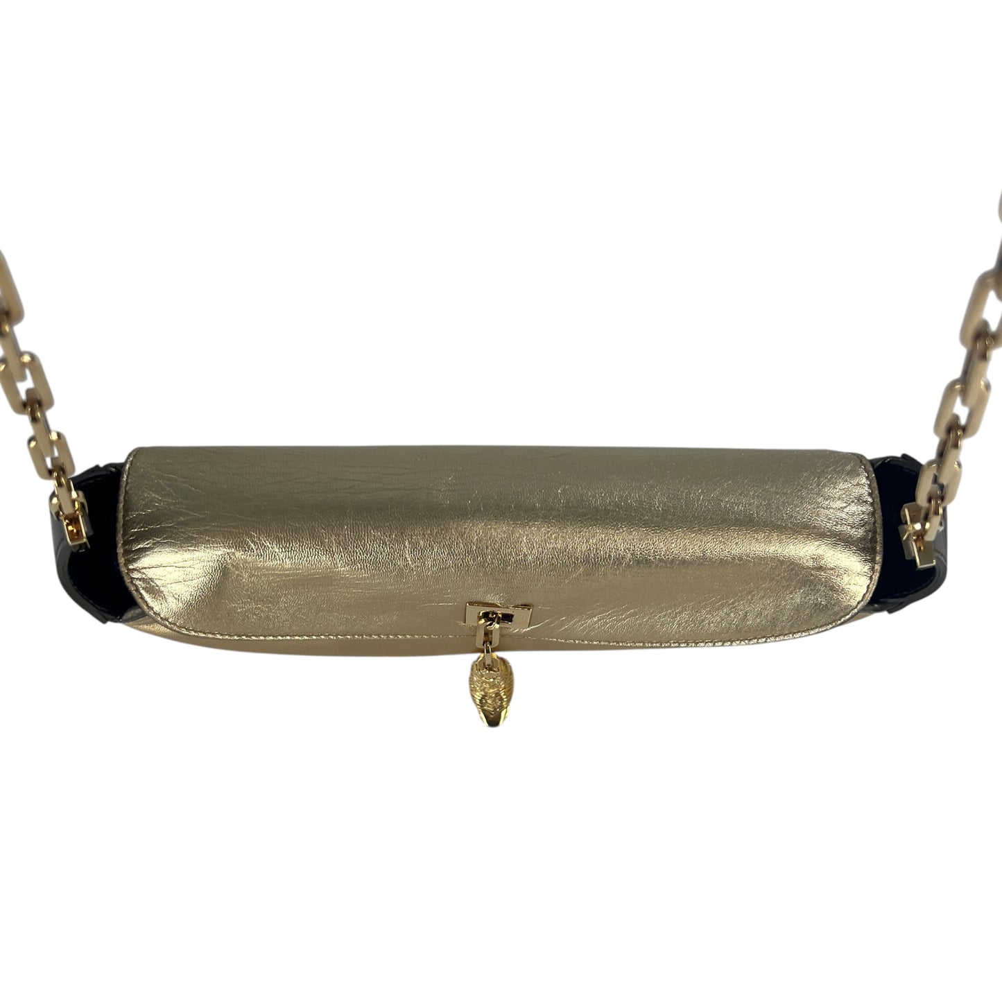 Gucci Tiger Charm Leather Shoulder Bag