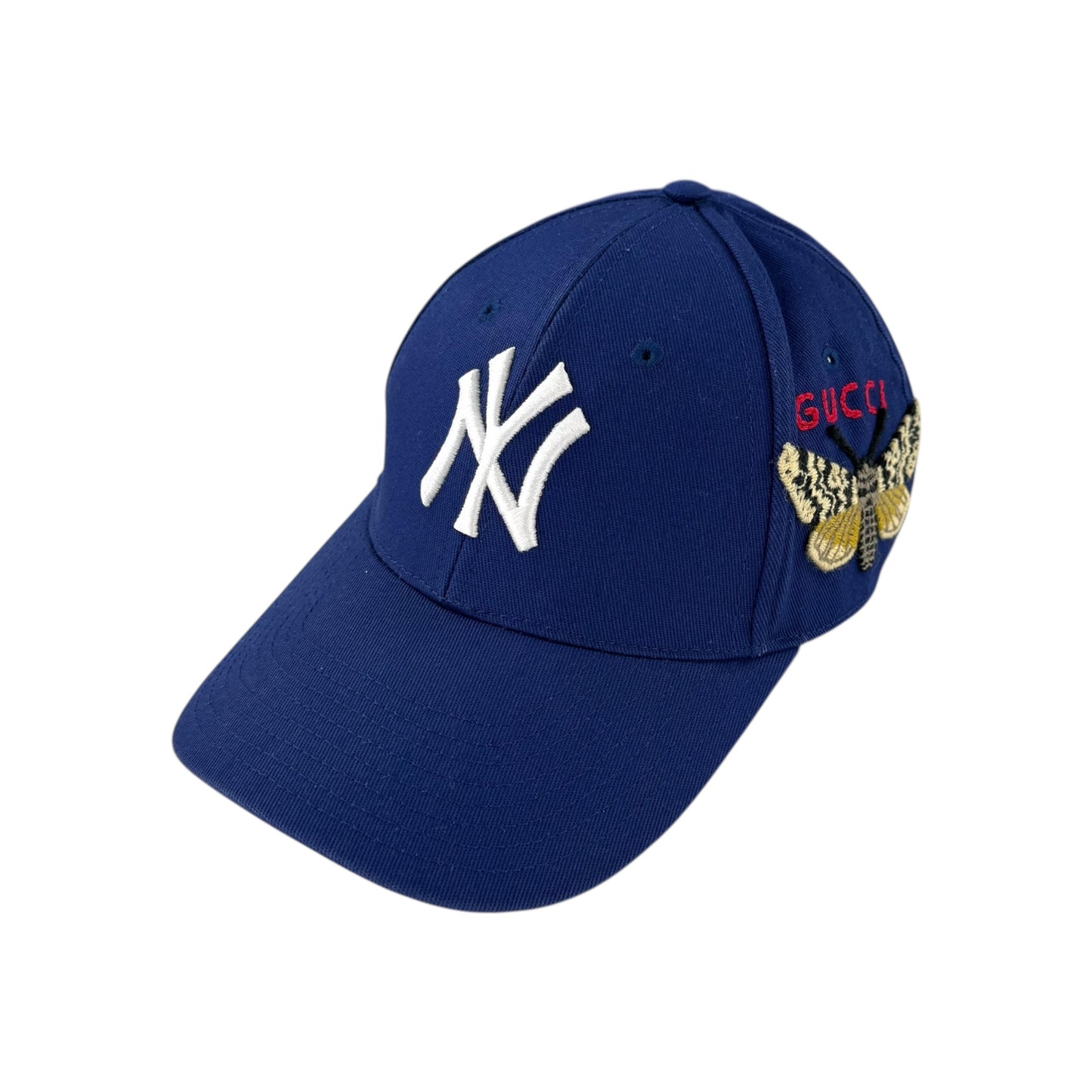 Gucci Blue Butterfly Yankees Baseball Cap