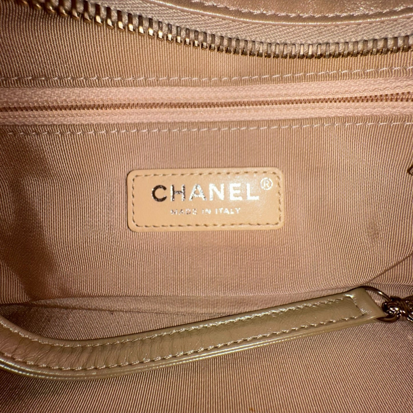 Chanel Gabrielle Metallic Matelassse Leather Shoulder Bag