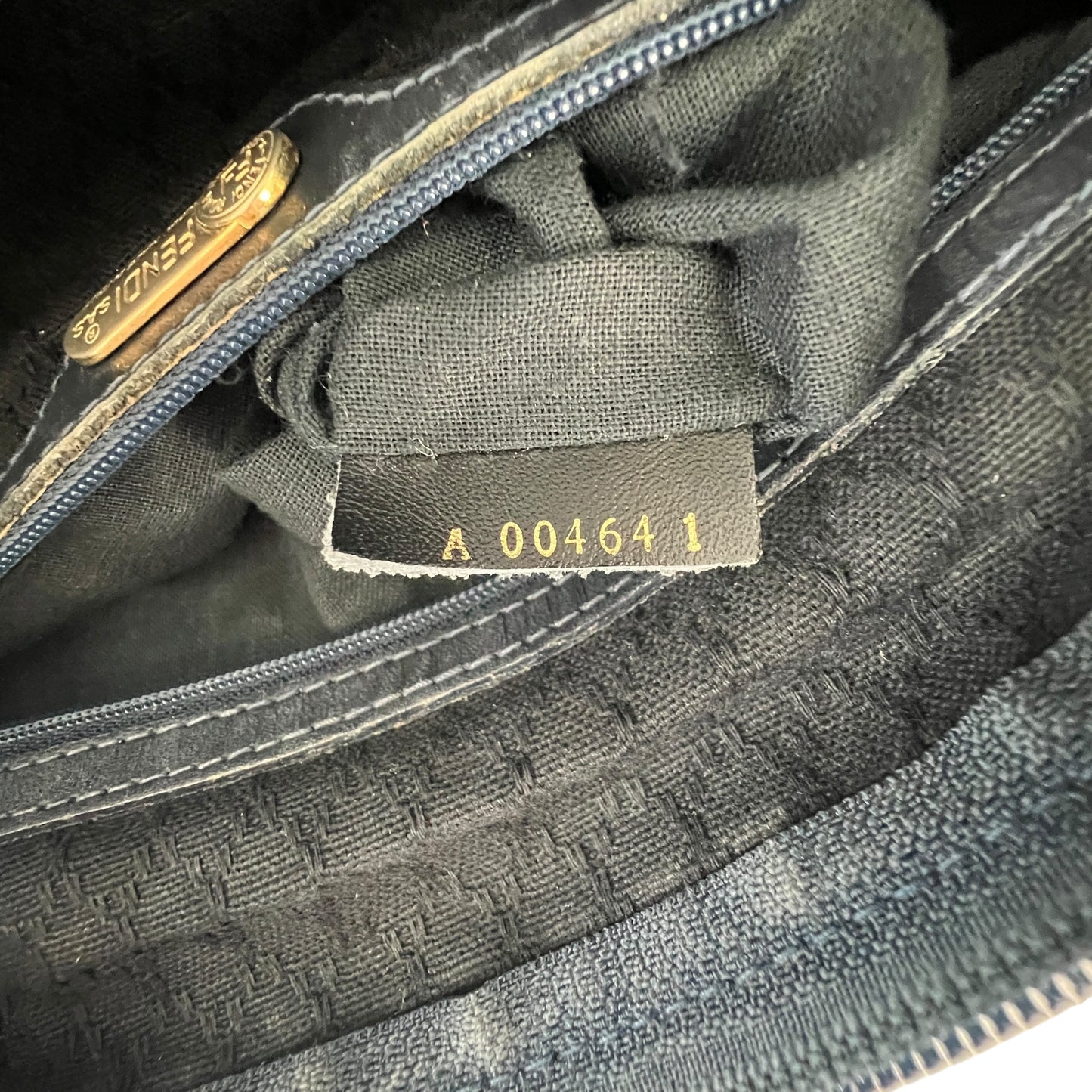 Fendi Vintage Pequin Boston Bag