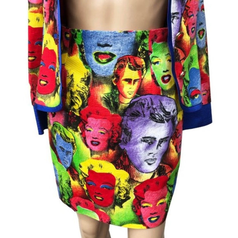 Versace 1991 Andy Warhol Marilyn Monroe Suit Set