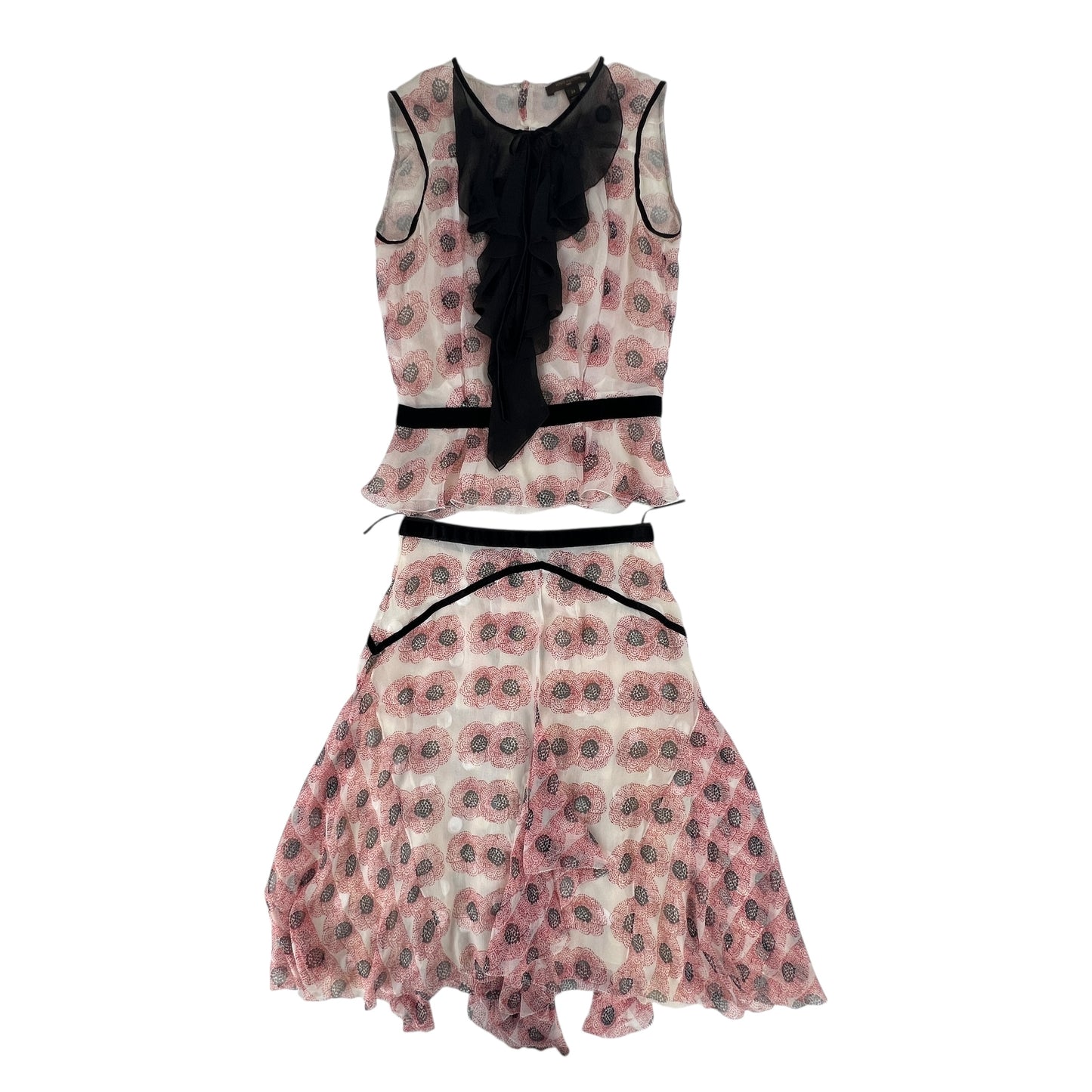 Louis Vuitton Flower Print Silk Set
