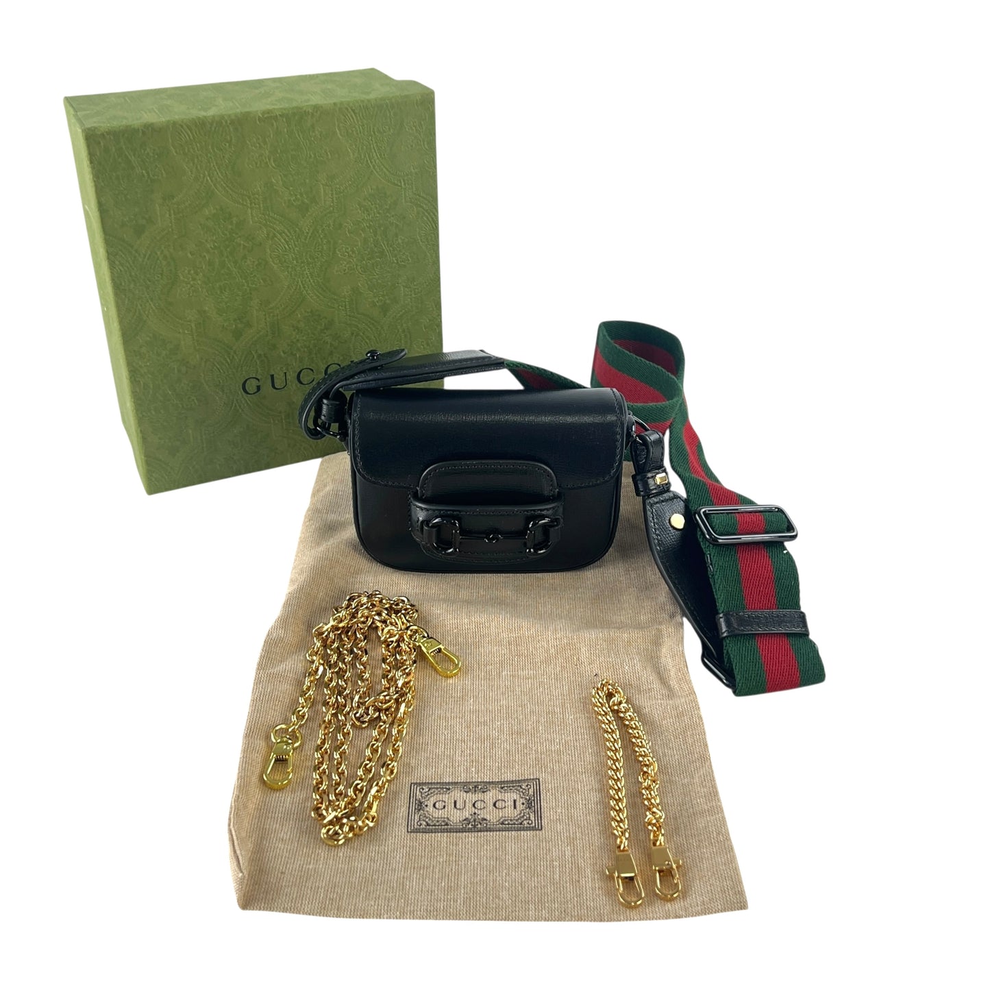 Gucci Azalea Calfskin Horsebit 1955 Wallet On Chain