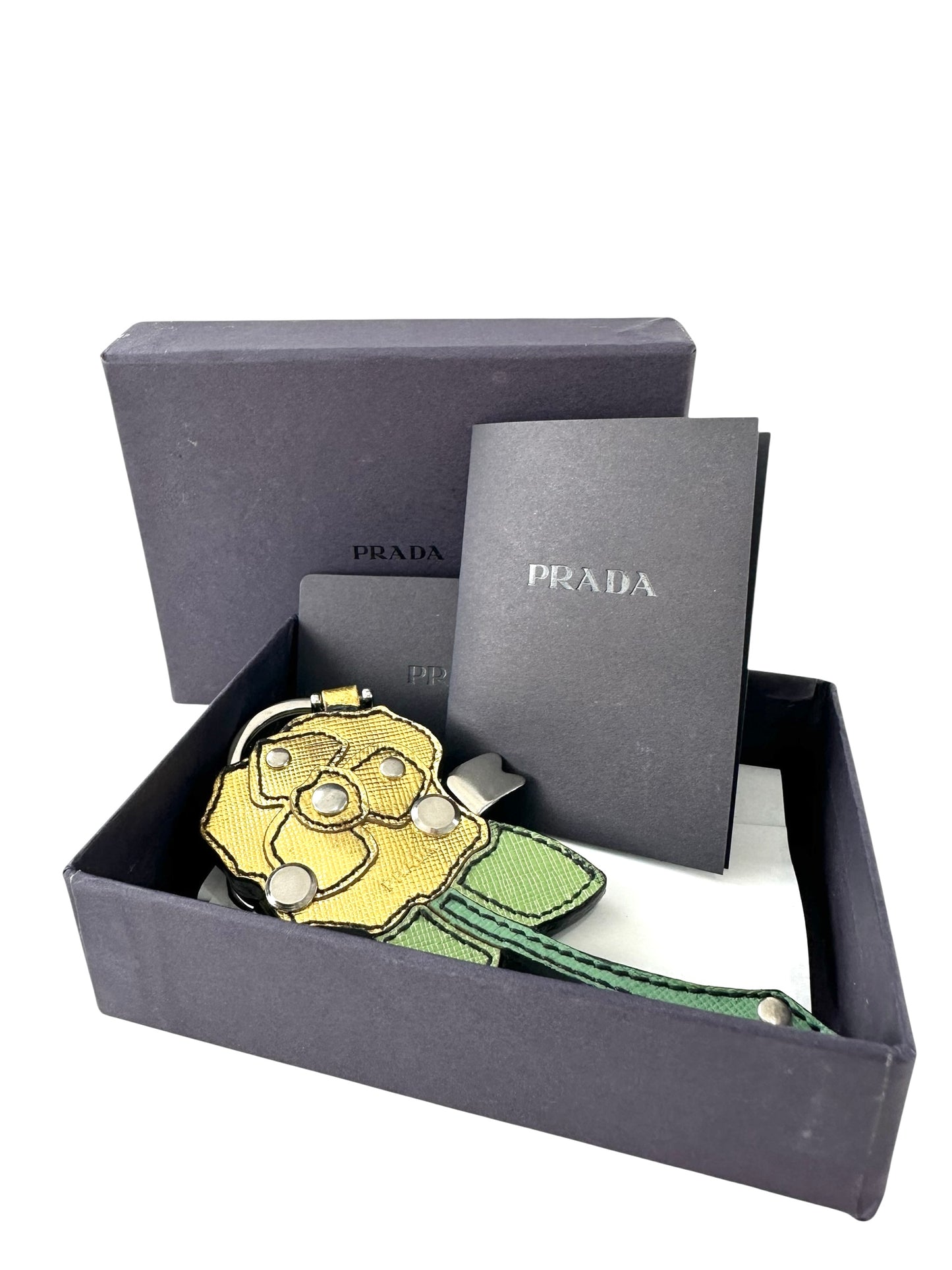 Prada Rose Chamellia Charm Keychain