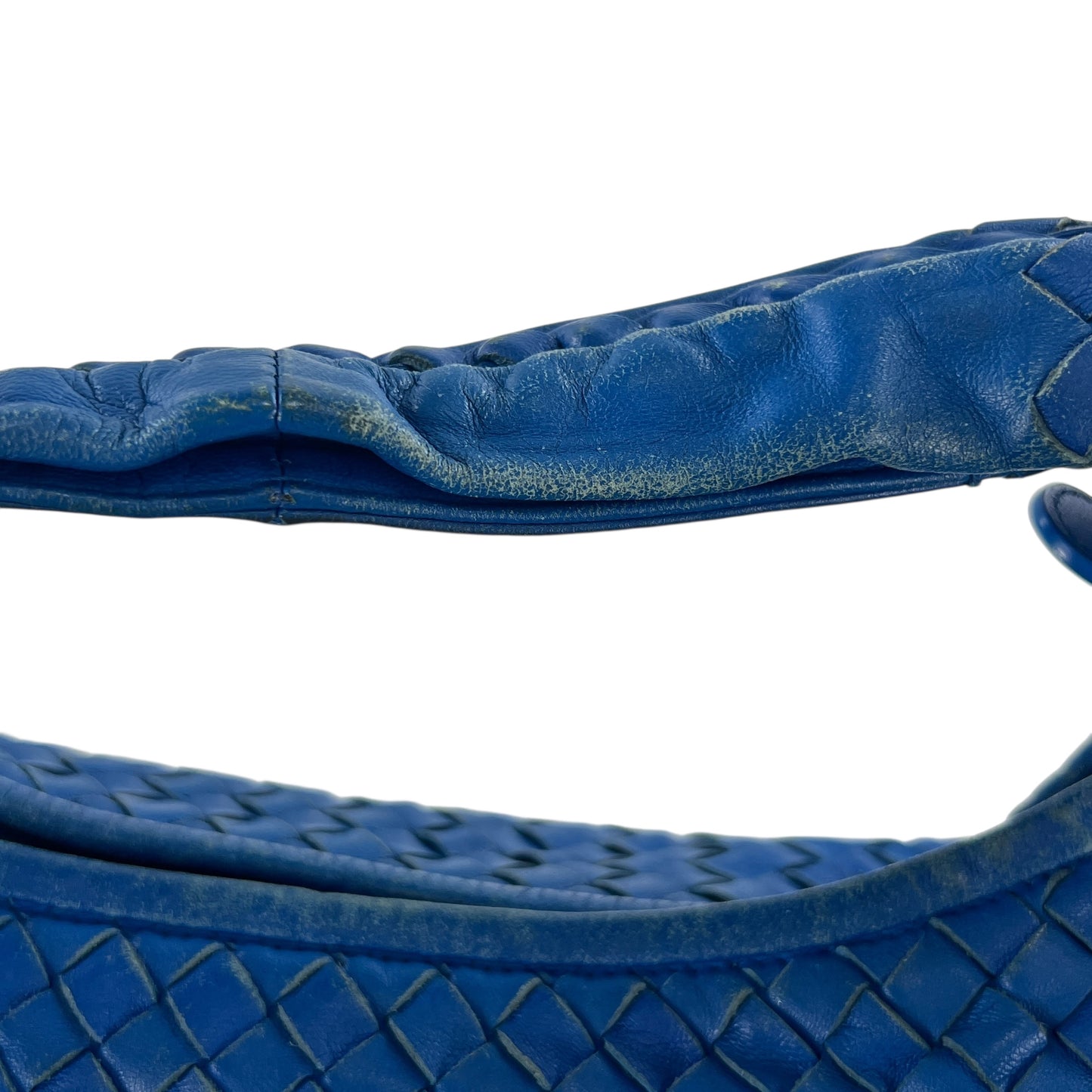 Bottega Veneta Blue Intrecciato Leather Hobo Bag