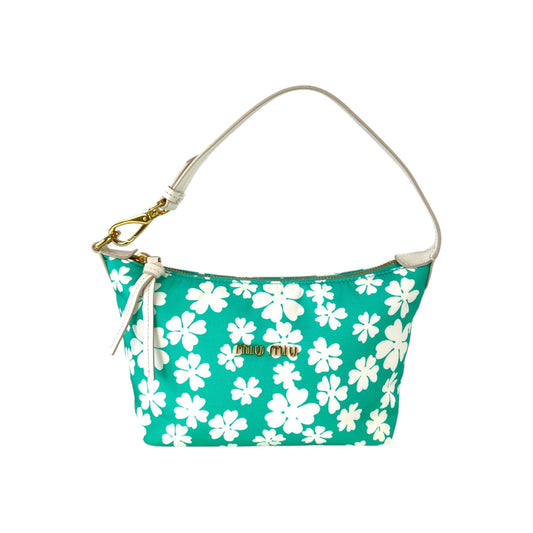 Miu Miu Spirit Flower Nylon Pochette Bag