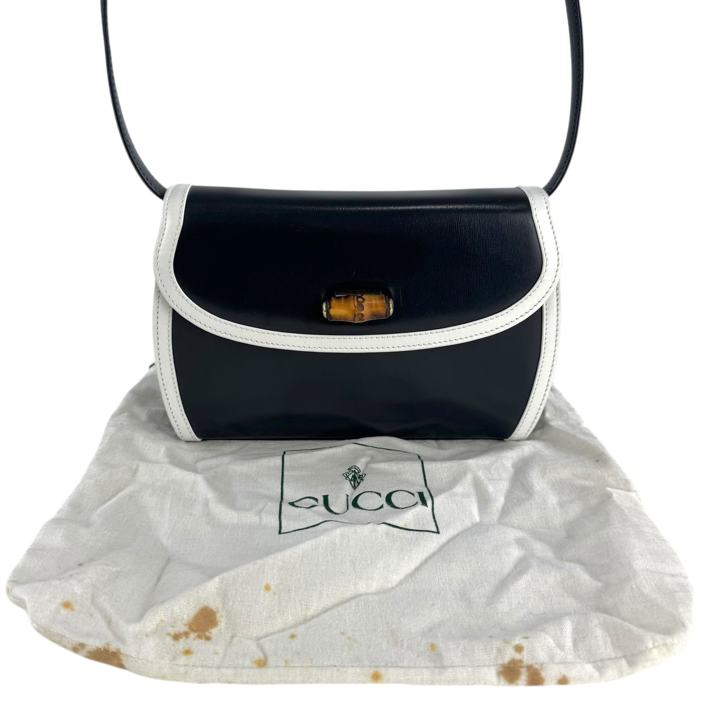 Gucci Vintage Bamboo Turnlock Shoulder Bag
