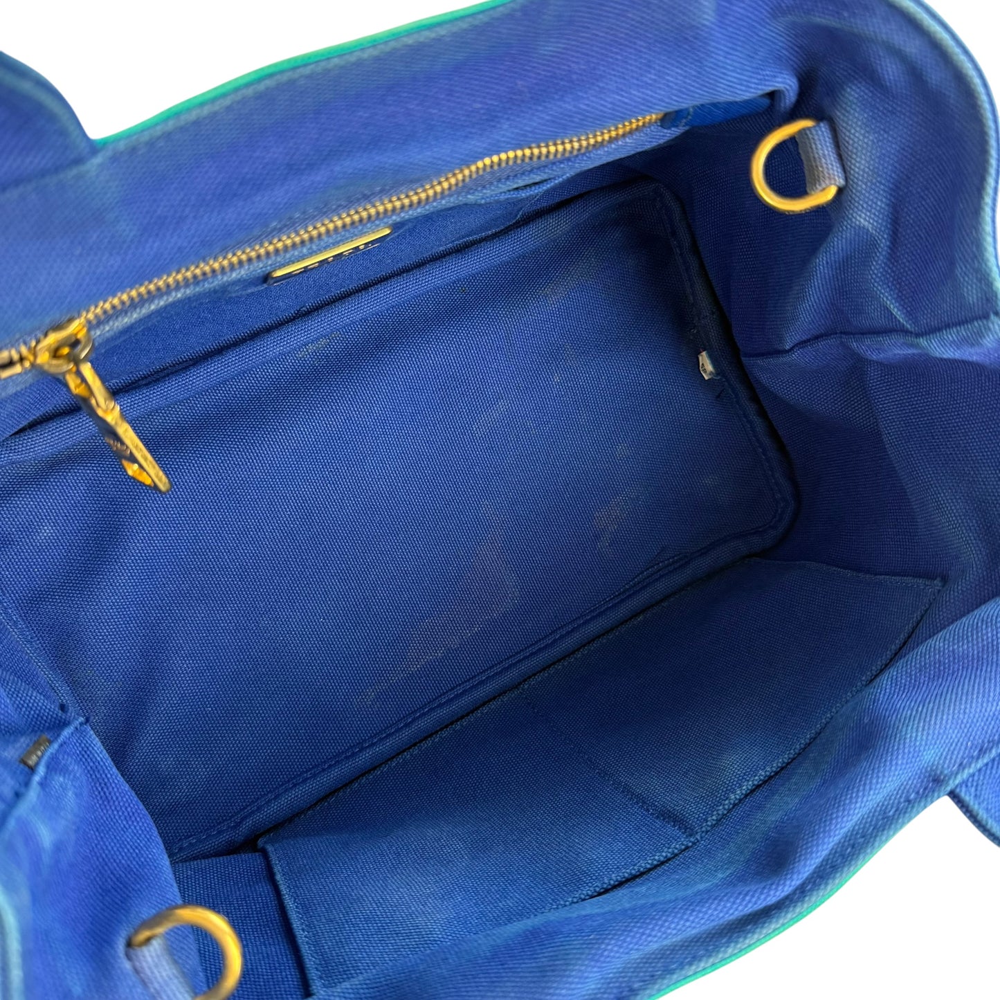 Prada Bicolor 2-Way Canapa Tote Bag
