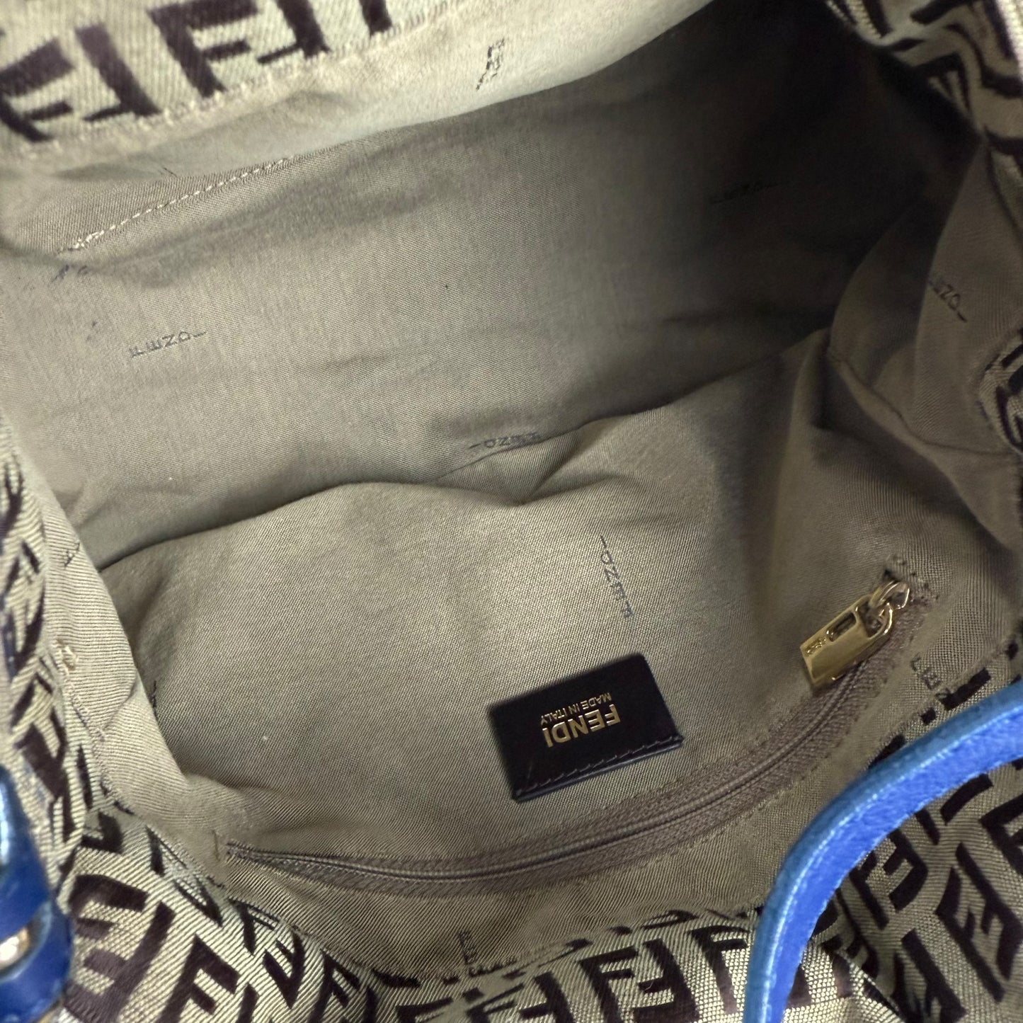 Fendi Zucchino Mamma Baguette Shoulder Bag