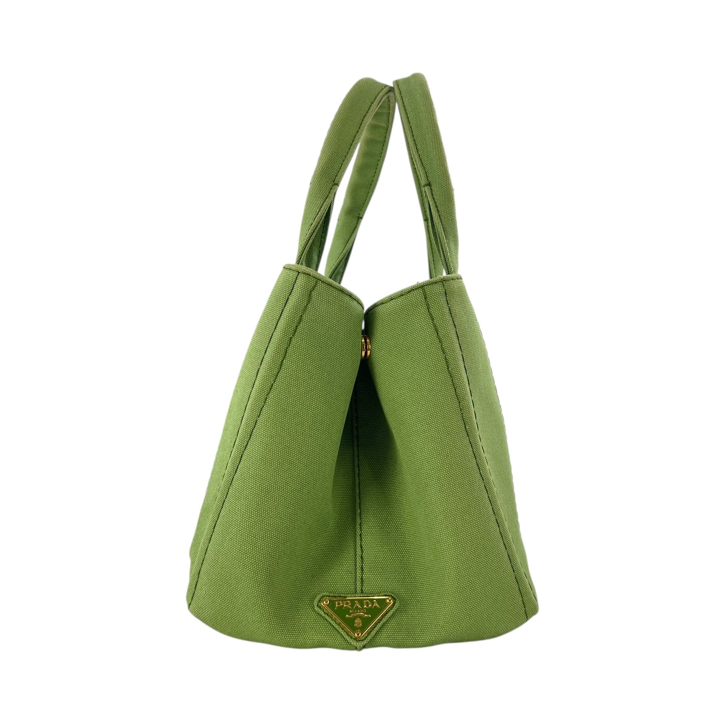 Prada Green Canapa Tote Bag