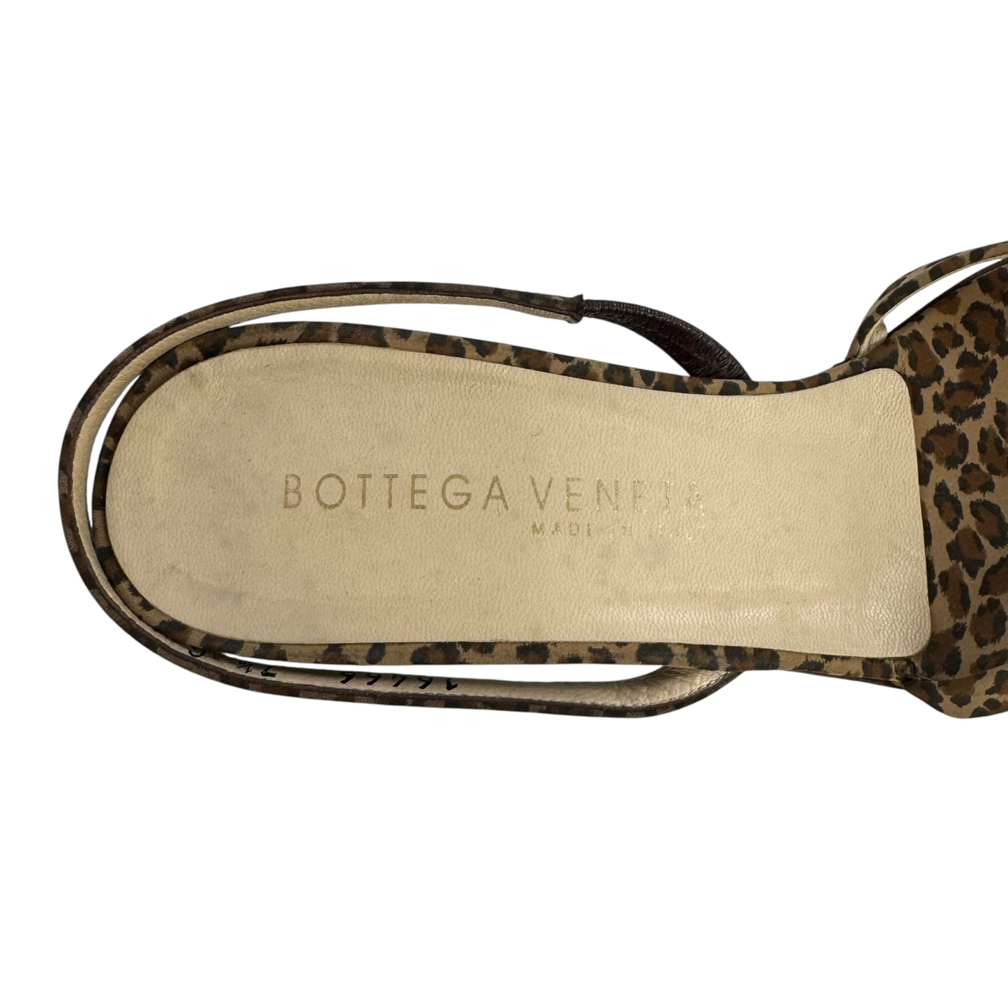 Bottega Veneta Leopard Print Slingback Sandals