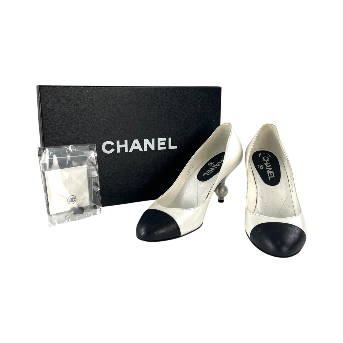 Chanel CC Pearl Heels