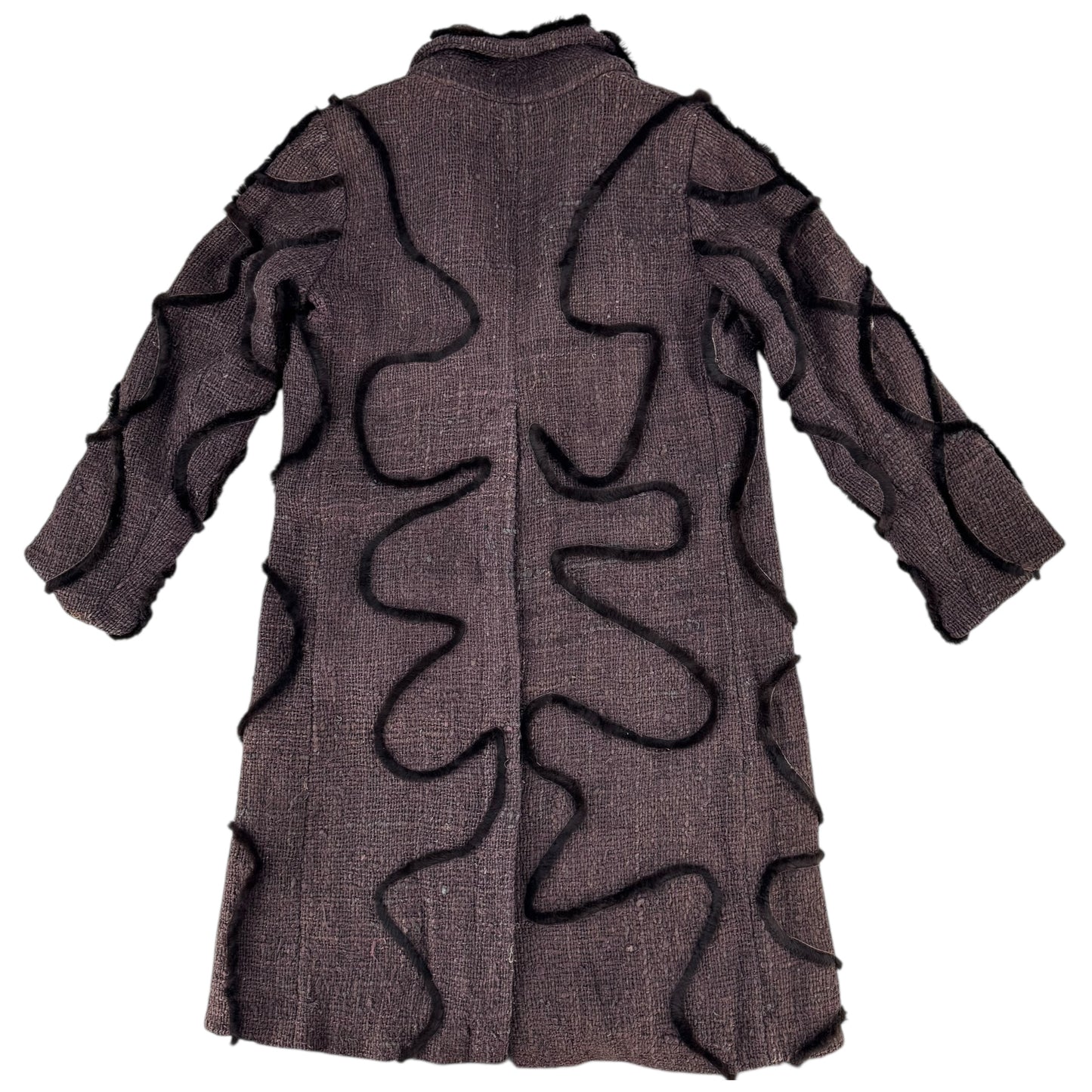 Fendi Brown Tweed Trench Coat