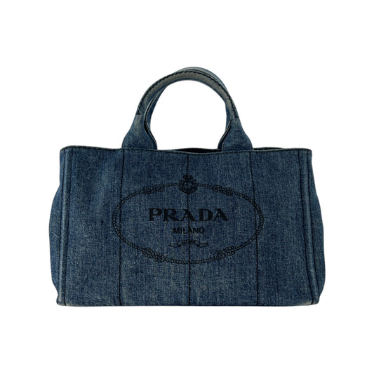 Prada Denim Canapa Tote Bag