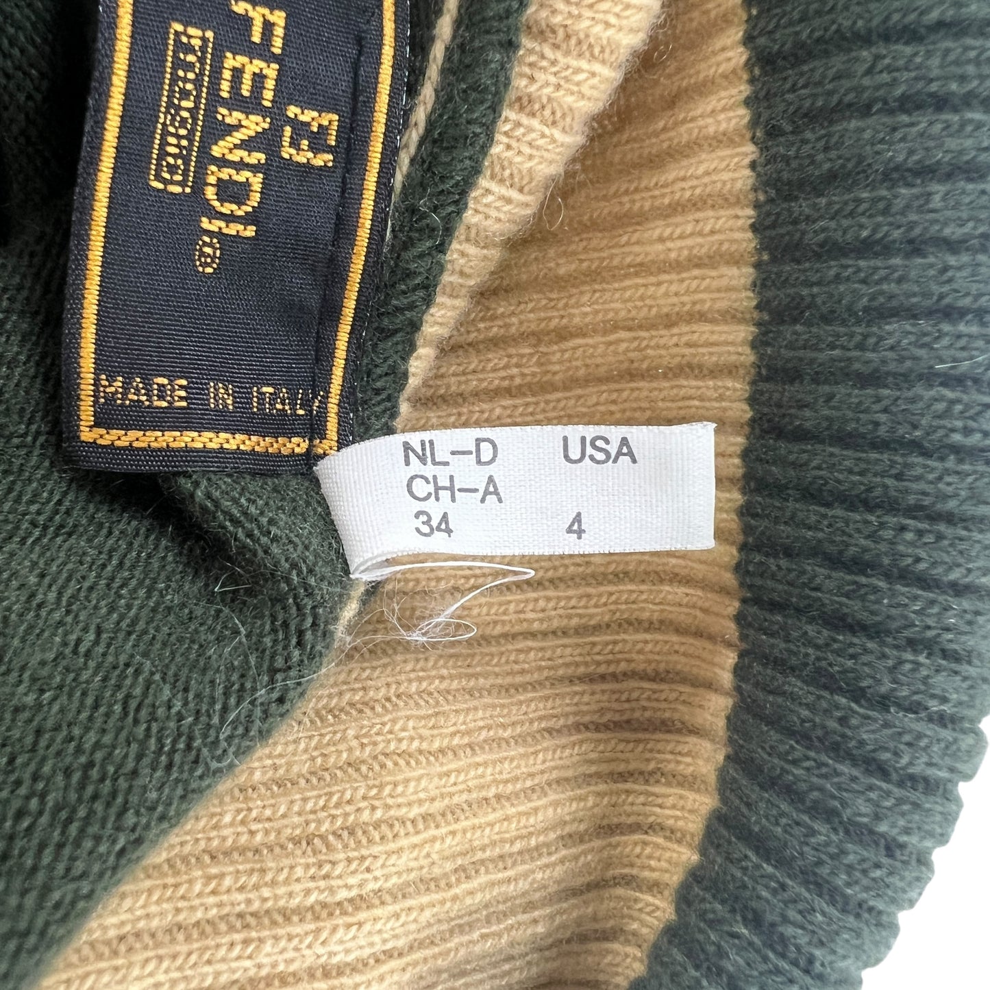 Fendi Vintage Wool & Cashmere Turtleneck Sweater
