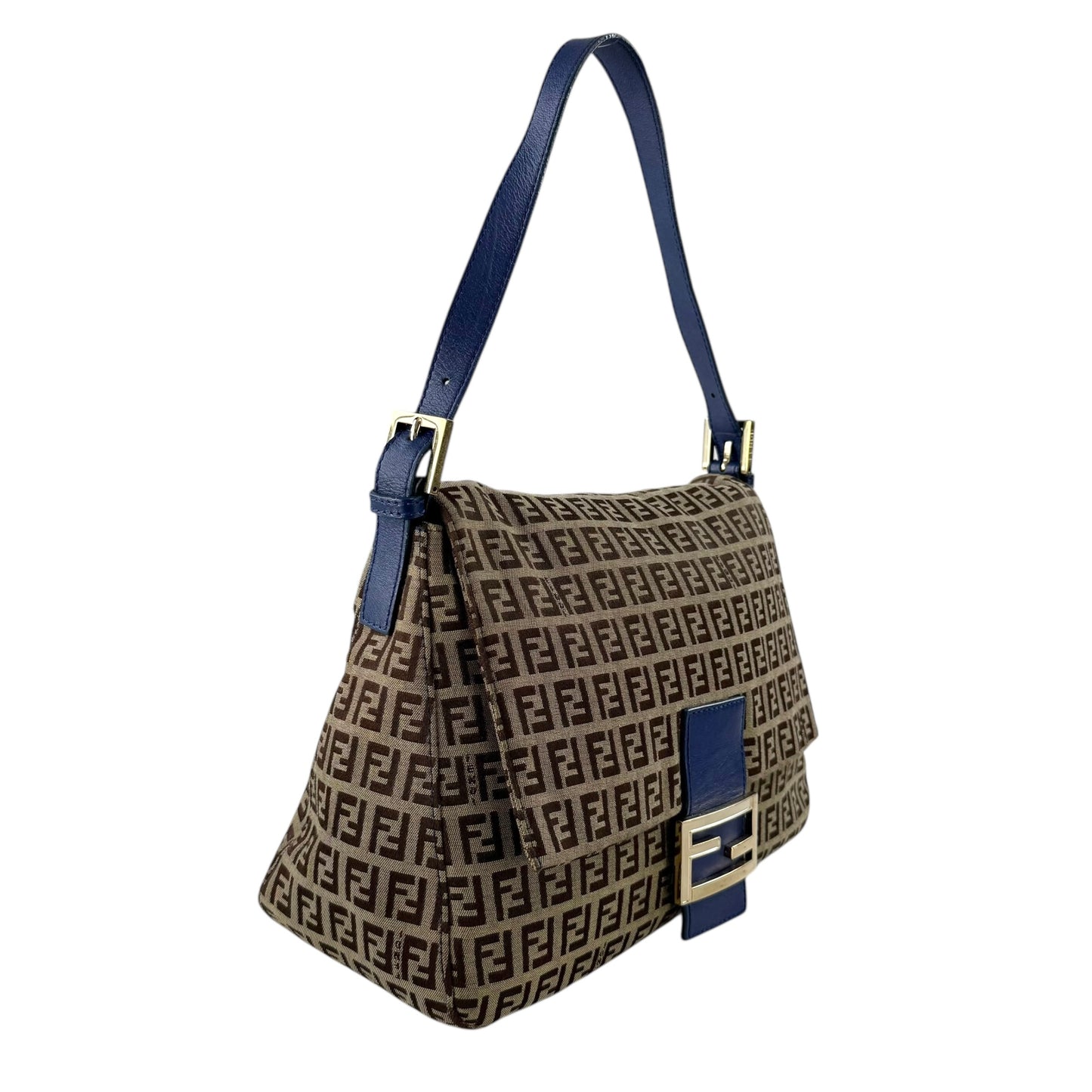 Fendi Zucchino Mamma Baguette Shoulder Bag