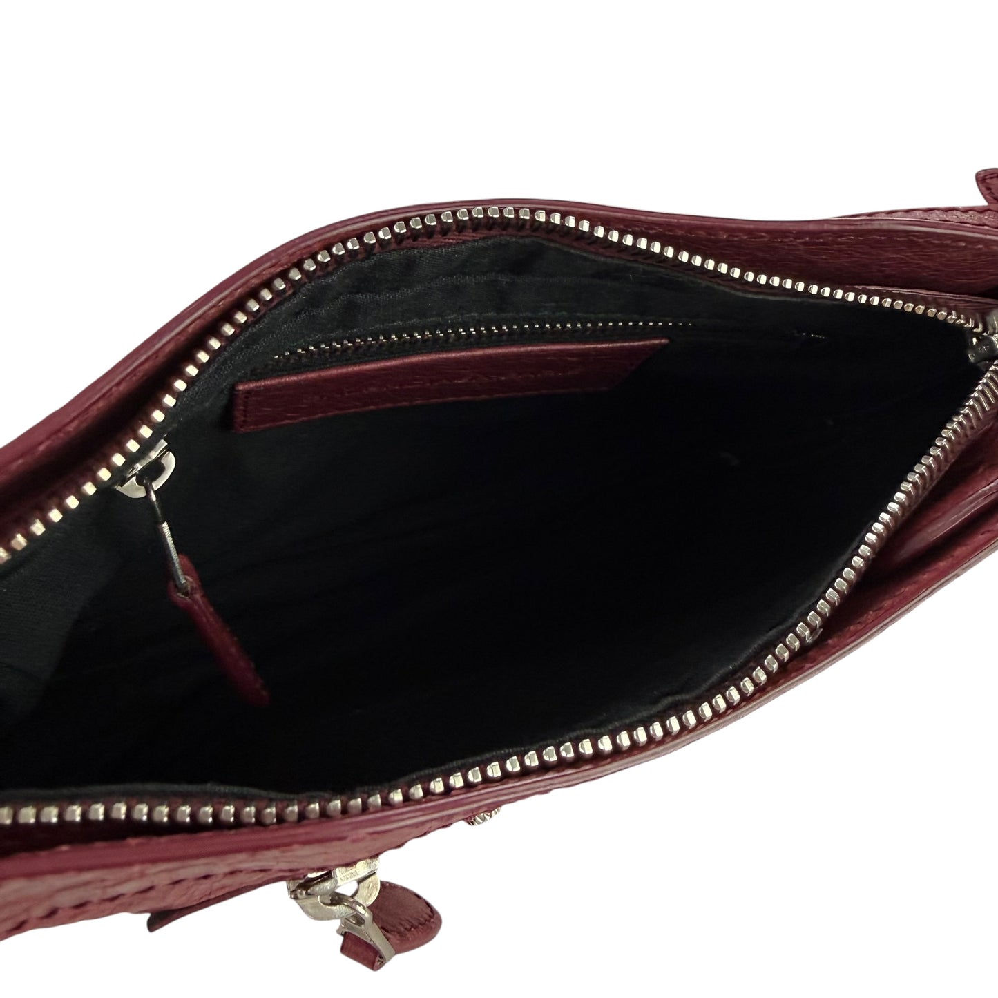 Balenciaga Leather Motocross Hip Giant Studded Shoulder Bag