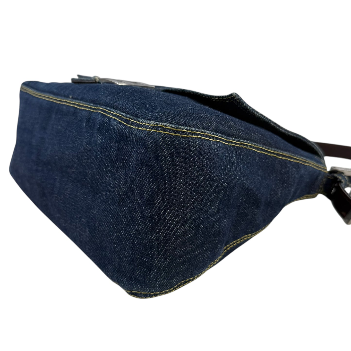 Fendi Denim Mamma Baguette Shoulder Bag