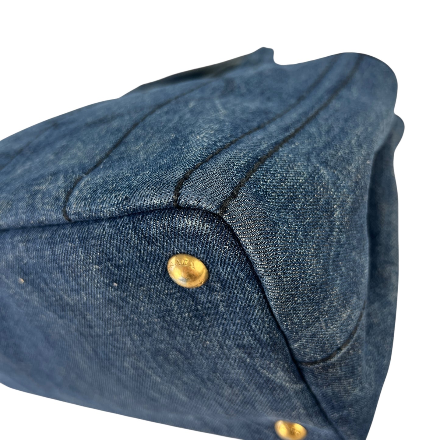 Prada Denim Canapa Tote Bag