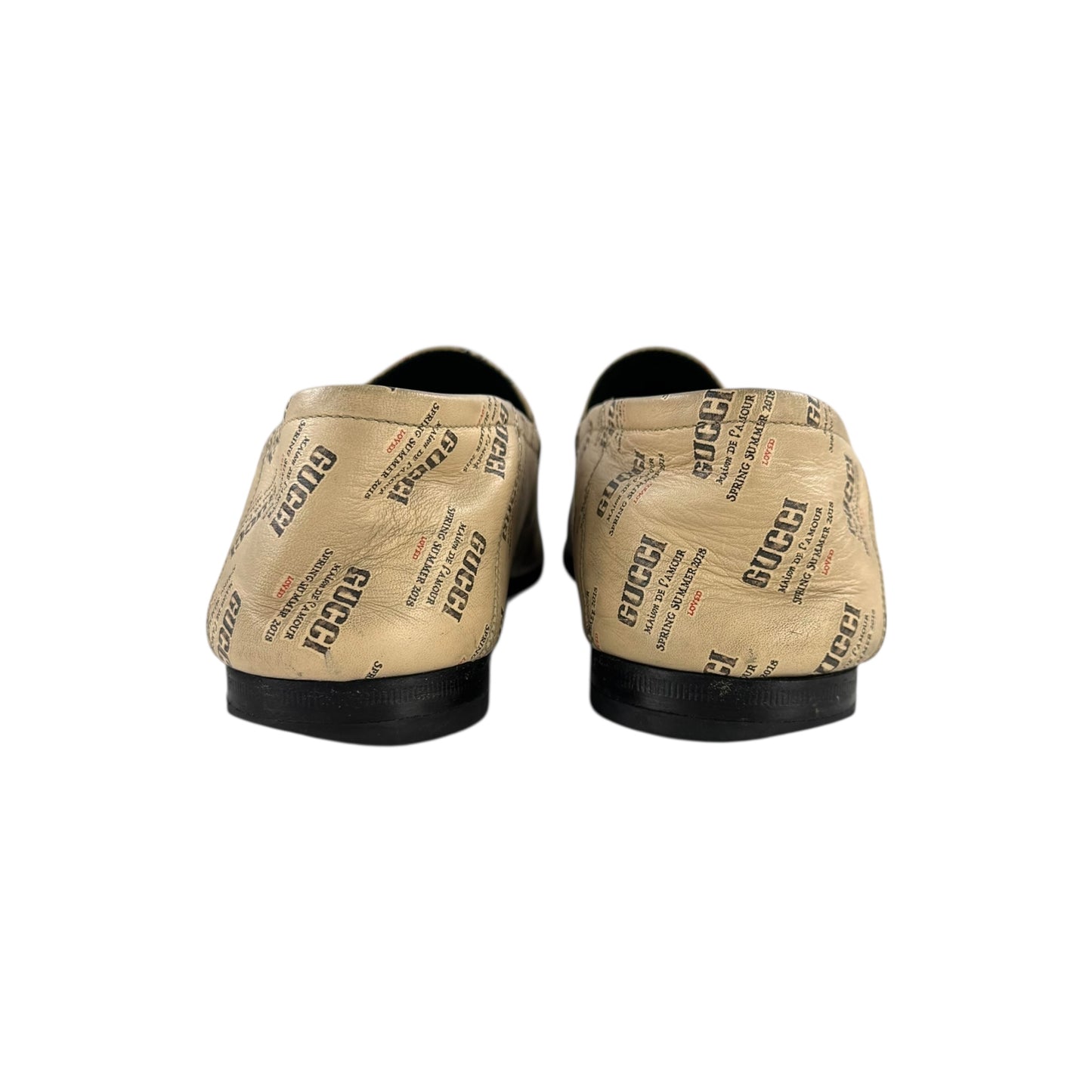 Gucci Print Horsebit Loafers