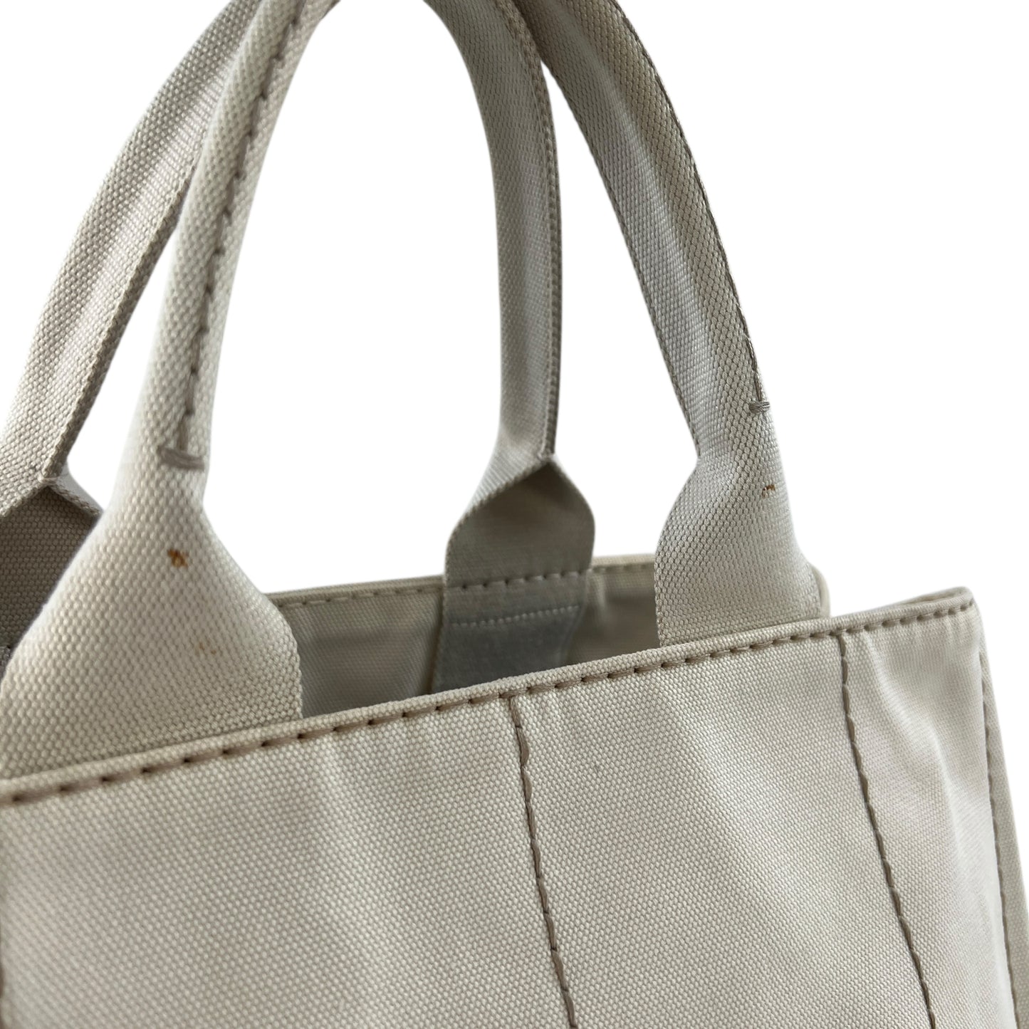 Prada Cream Canapa Tote Bag