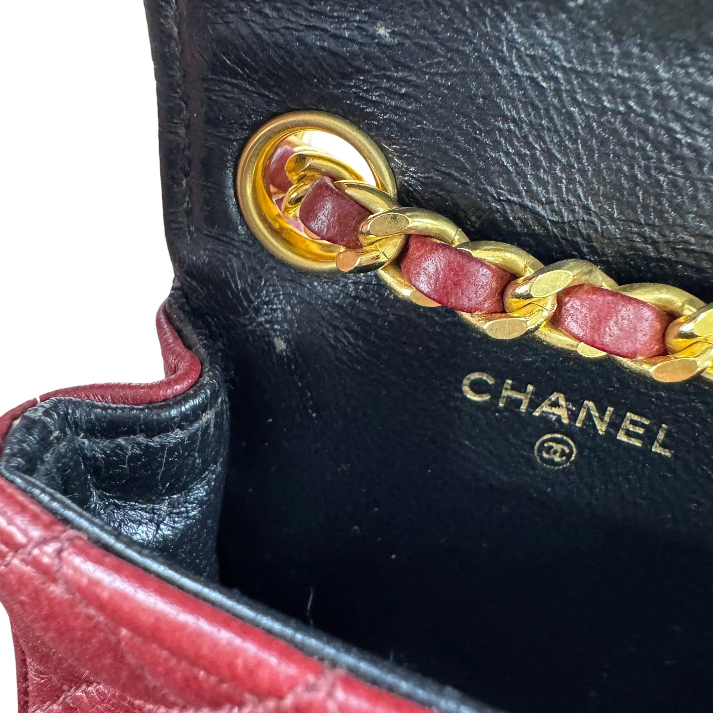 Chanel Vintage CC Belt & Mini Mattelase Flap Bag