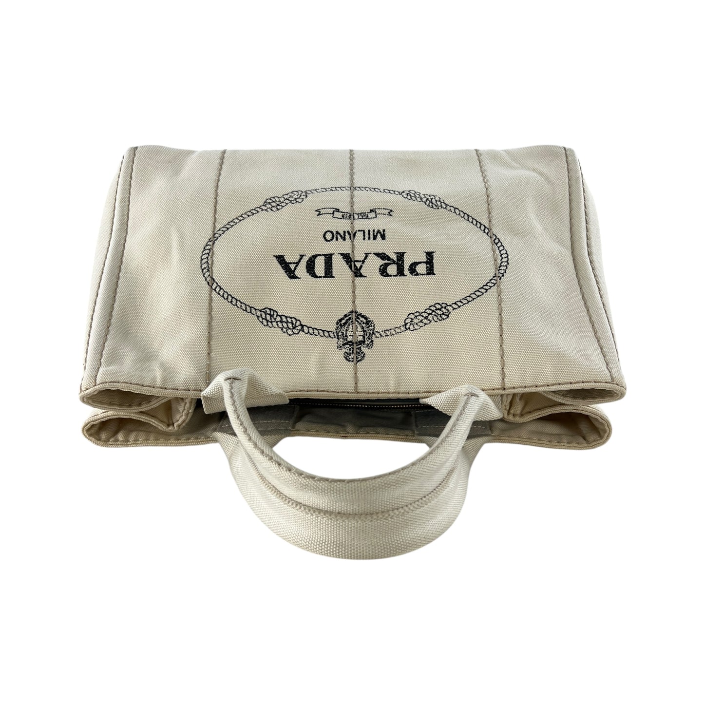 Prada Cream Canapa Tote Bag