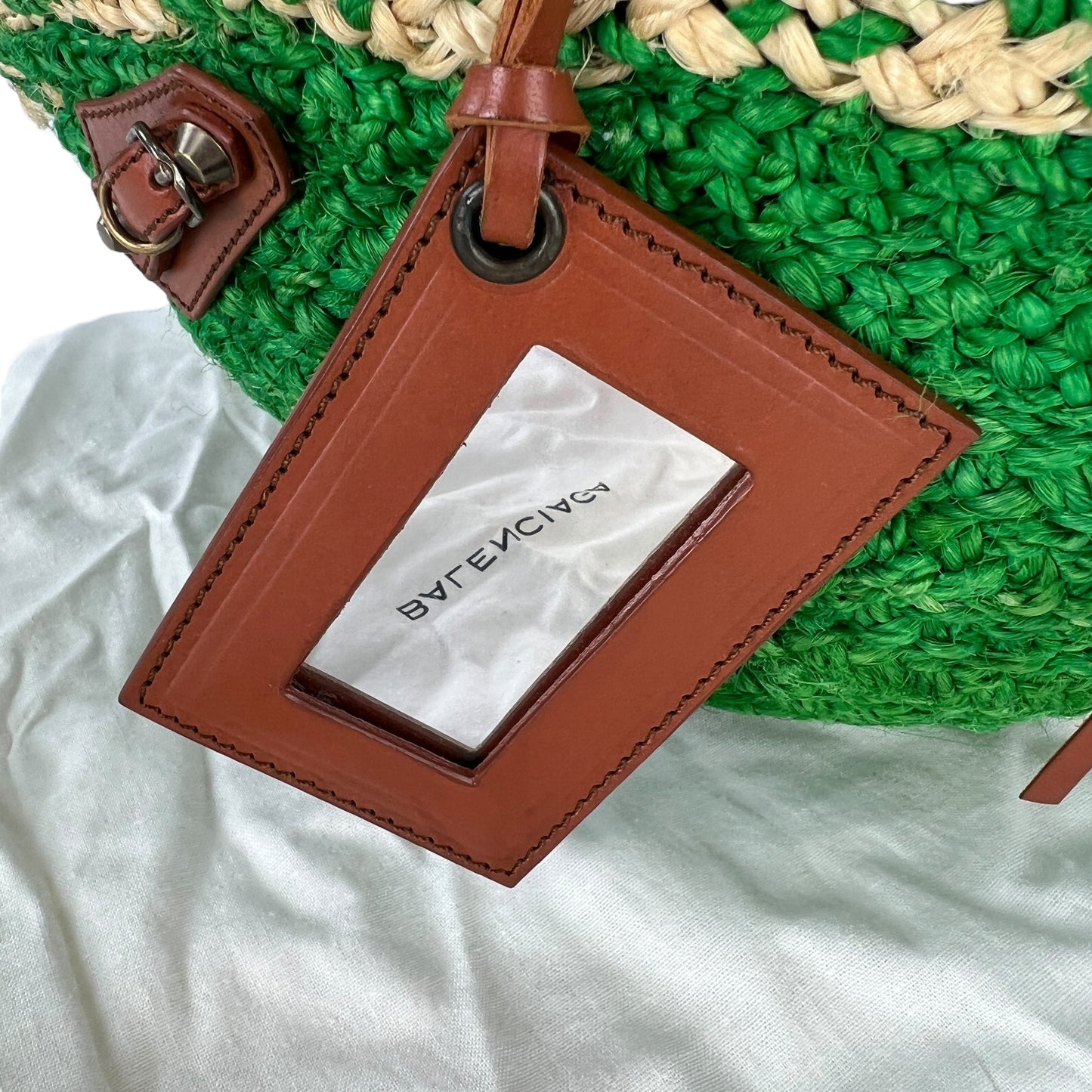 Balenciaga Raffia Tote Bag