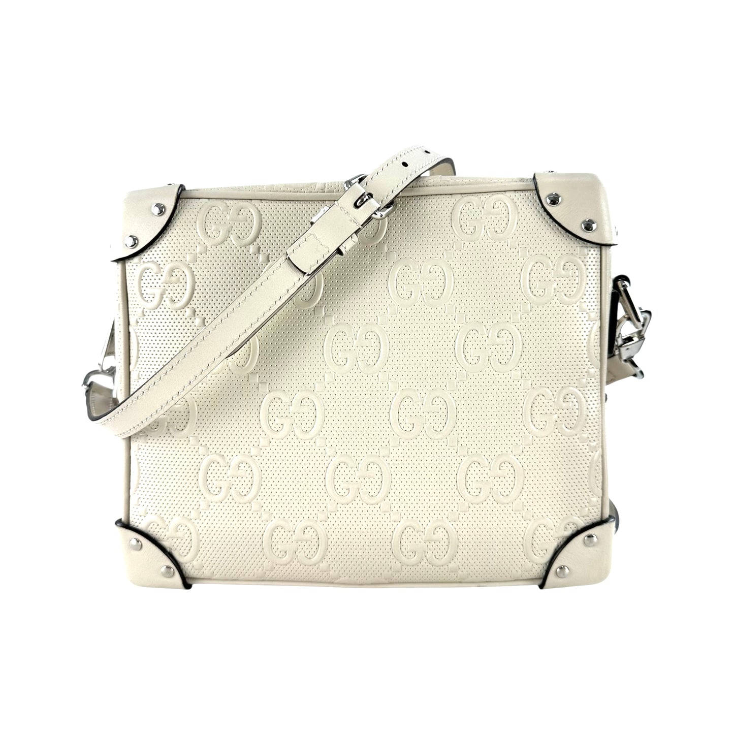 Gucci Ivory GG Embossed Shoulder Bag