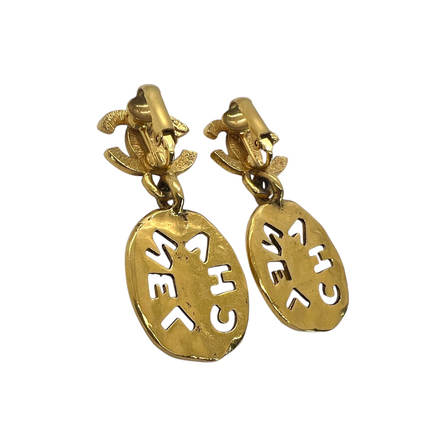 Chanel Vintage Plate Earrings
