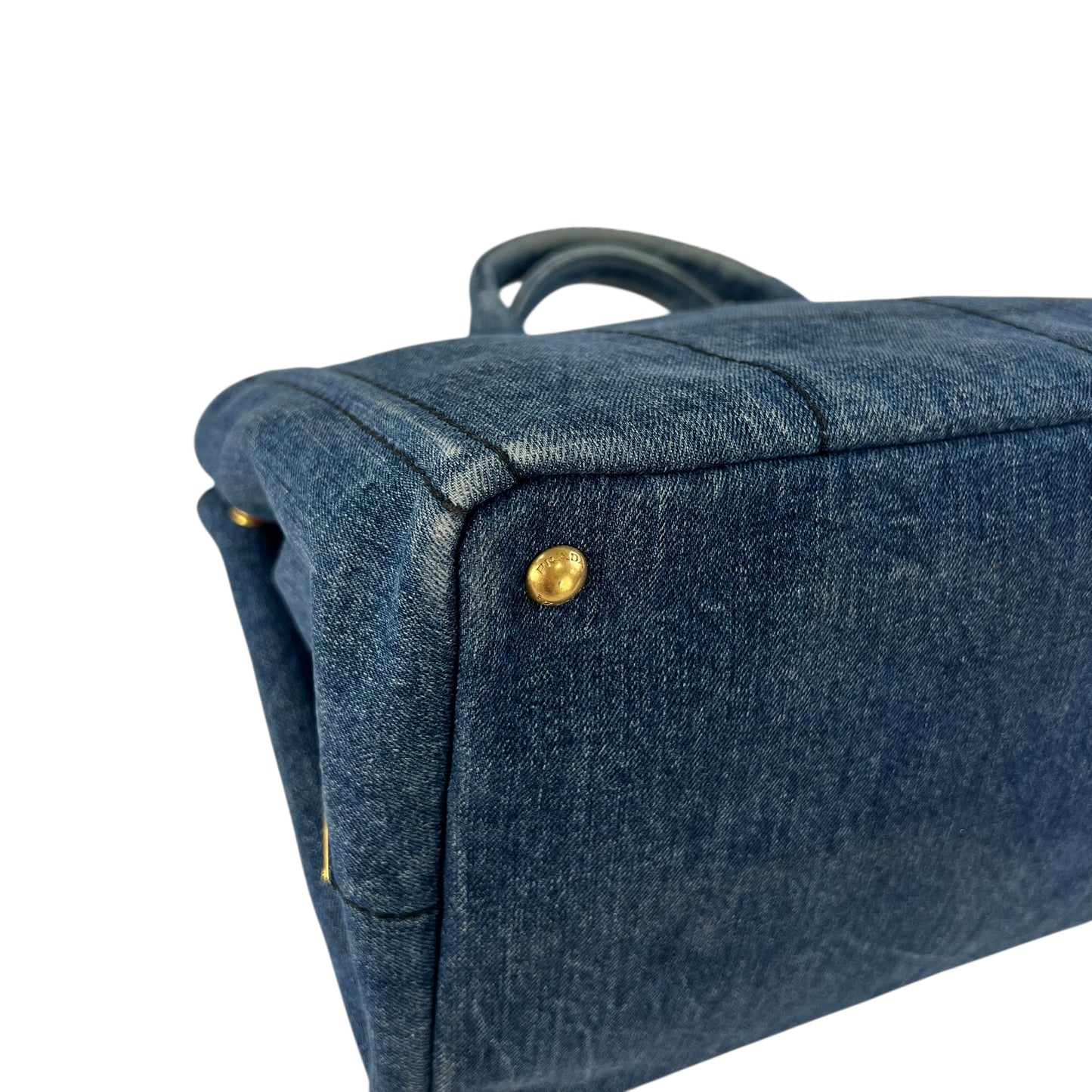 Prada Denim Canapa Tote Bag