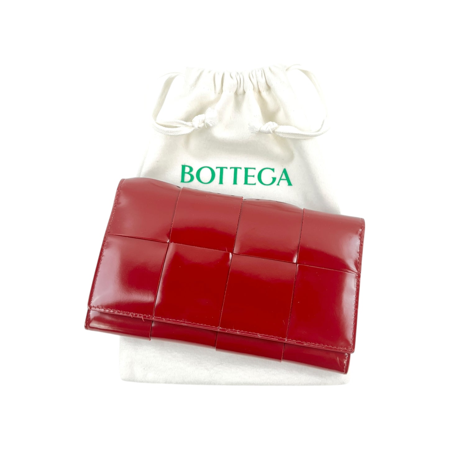 Bottega Veneta Cassette Patent Leather Long Wallet