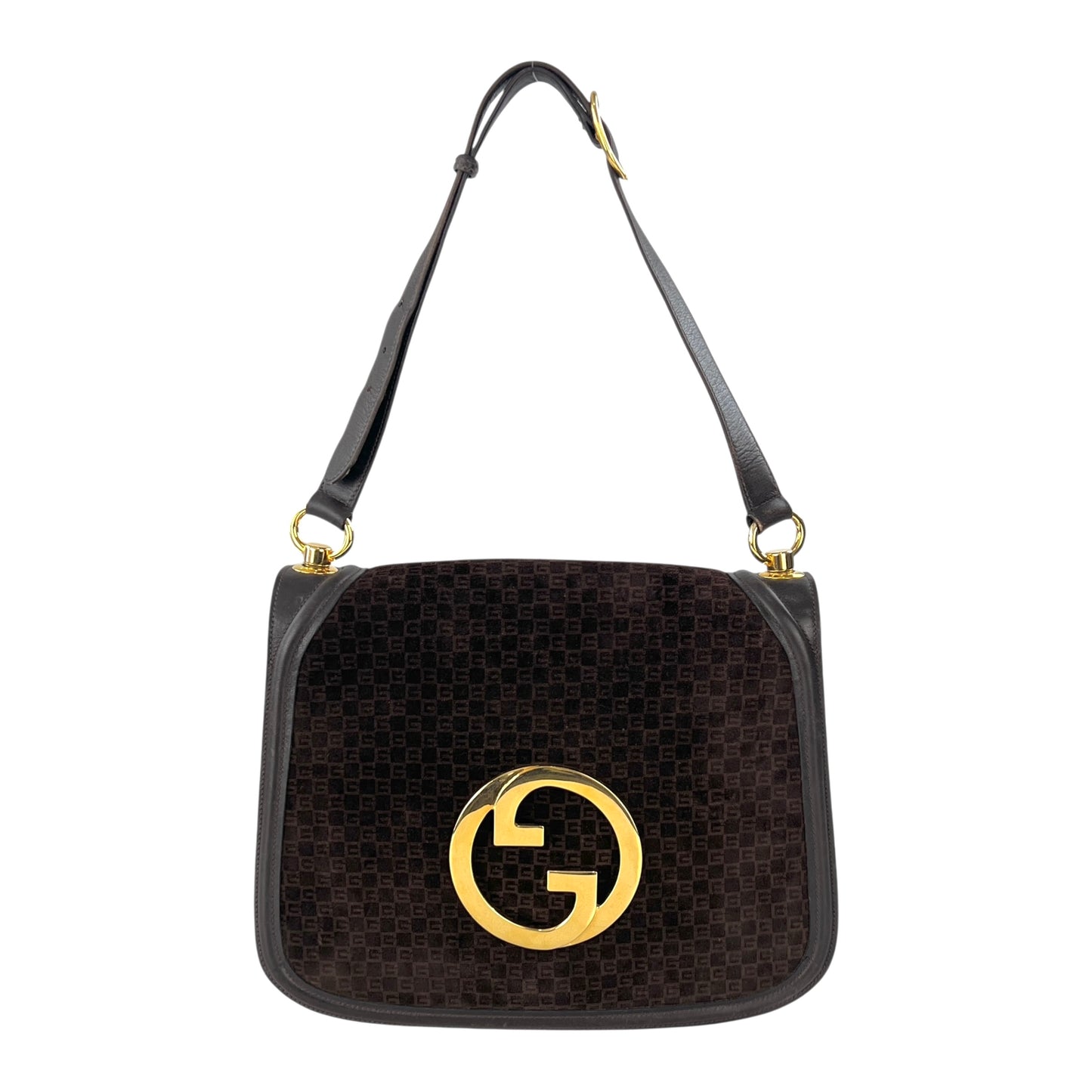 Gucci Vintage Suede Shoulder Bag
