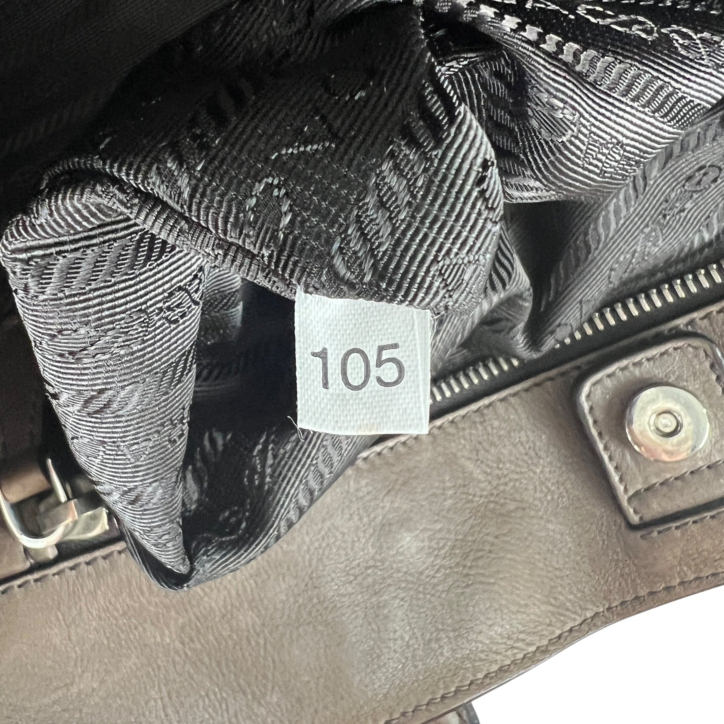 Prada Double Zipper Leather Tote Bag