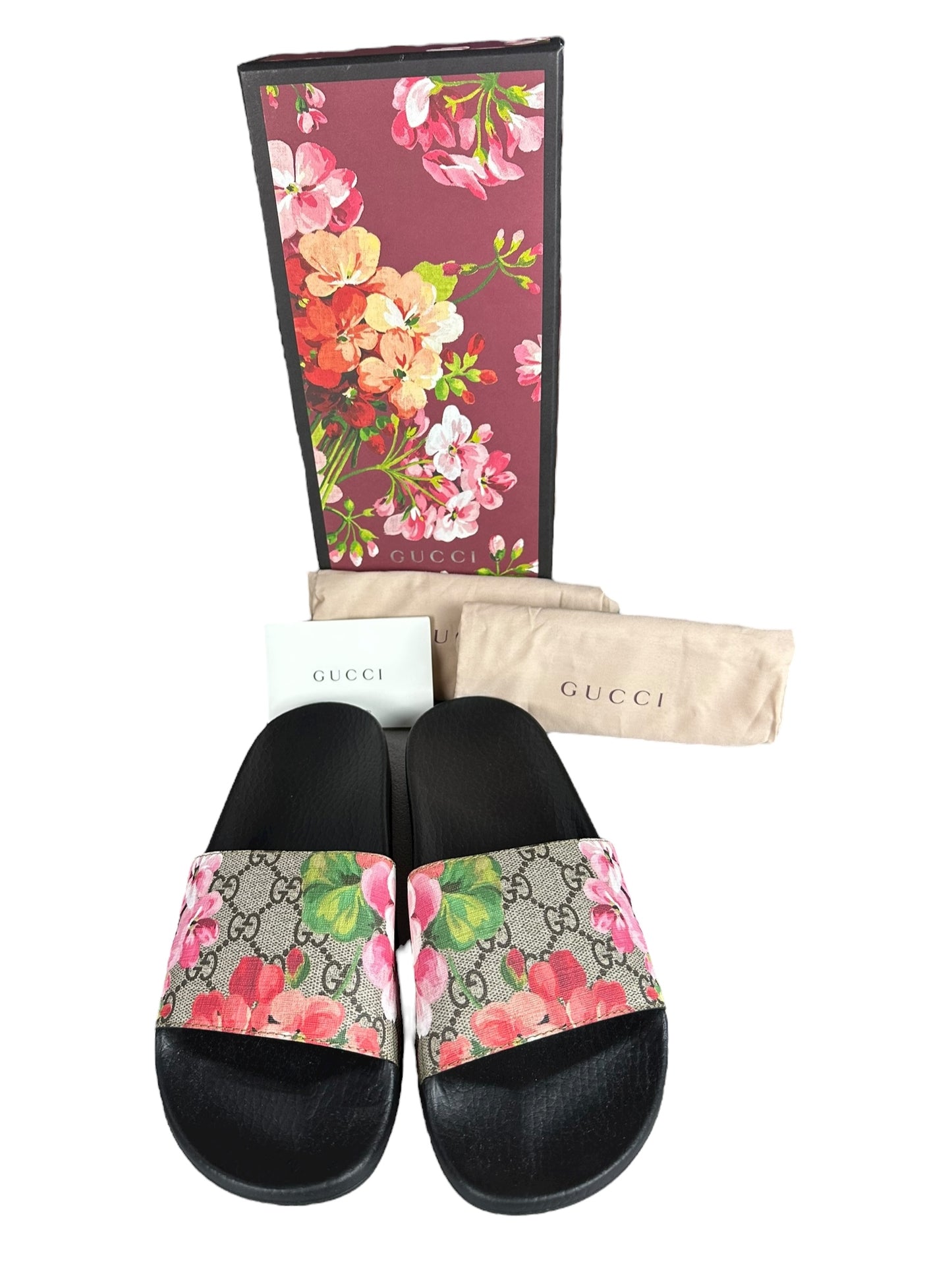 Gucci Monogram Floral Slides