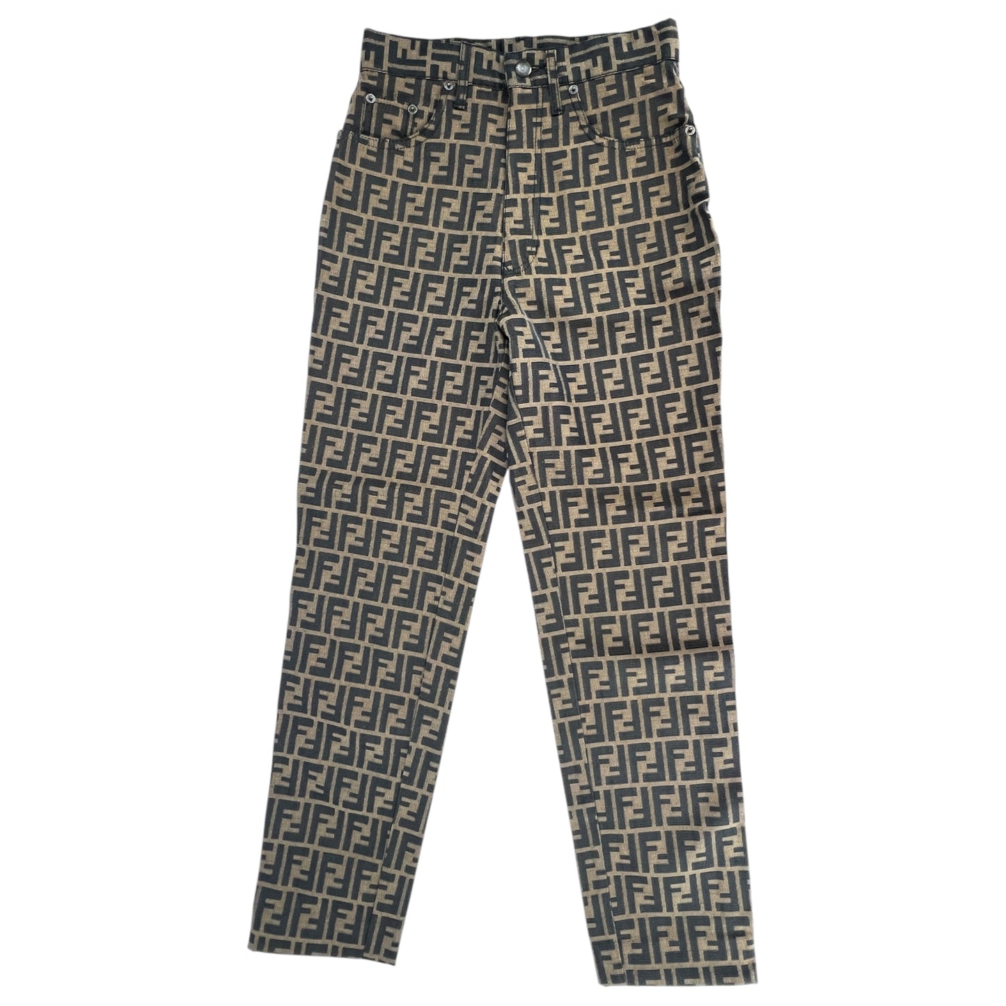 Fendi Vintage Zucca High-Waisted Pant