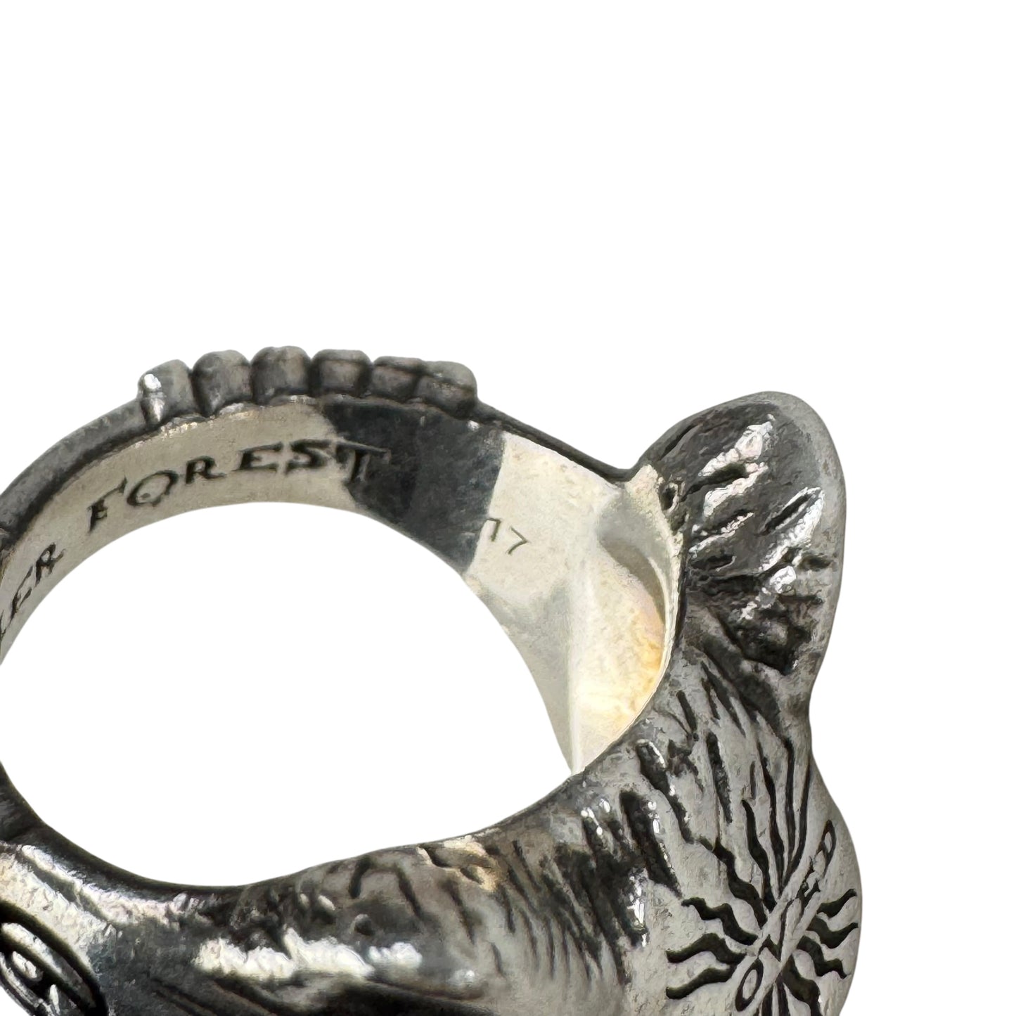 Gucci Anger Forrest Wolf Head Ring