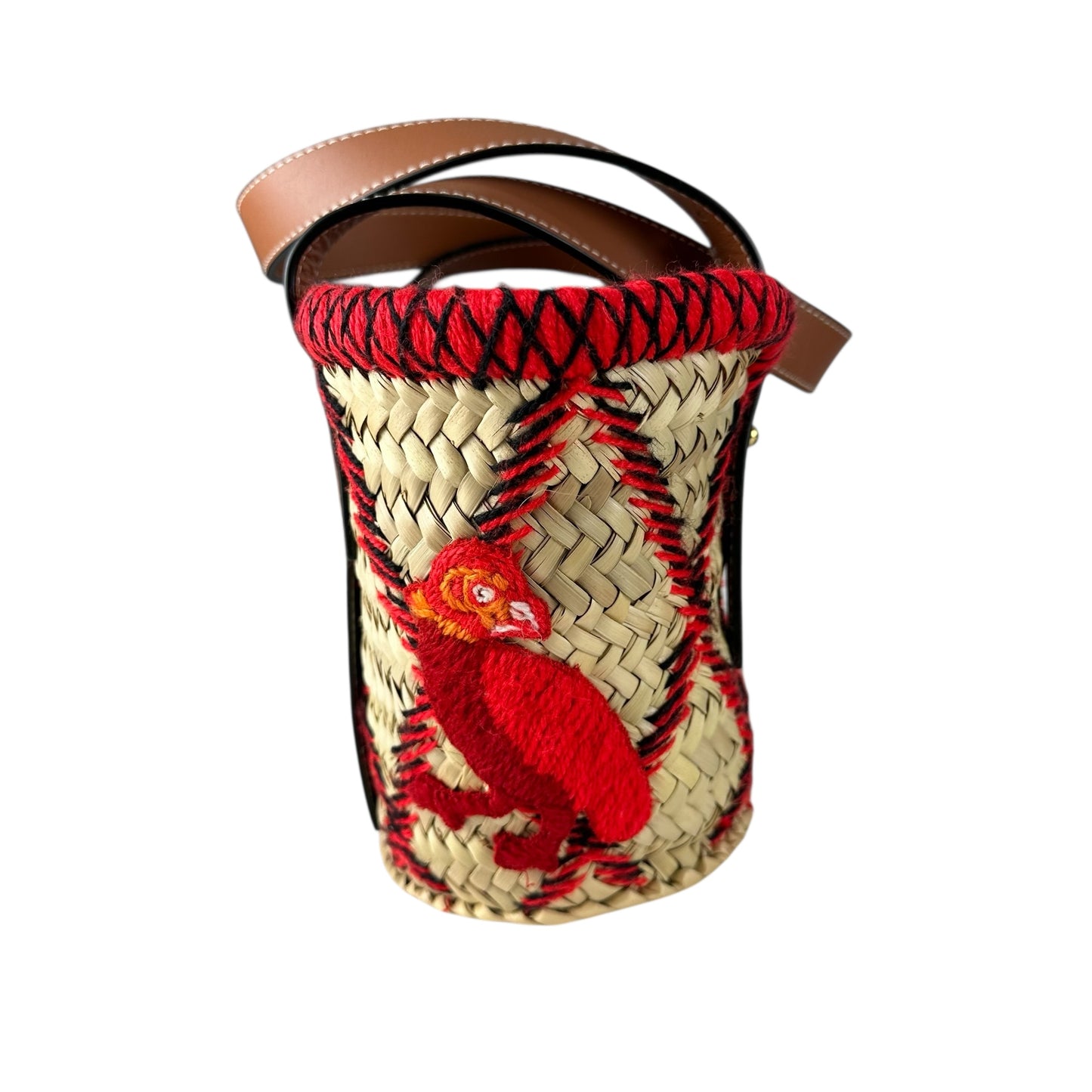 Loewe Embroidered Basket Bag