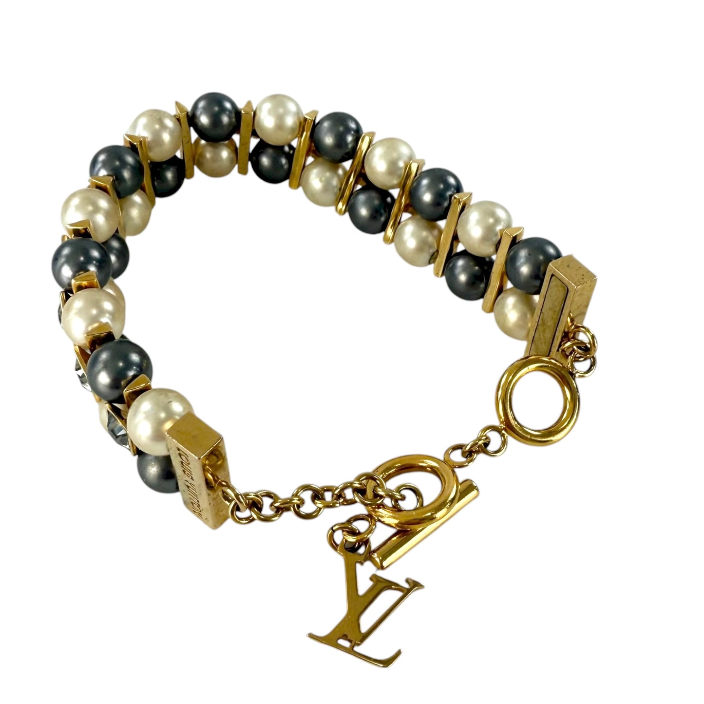 Louis Vuitton Cry Me A River Faux Pearl Gold Bracelet
