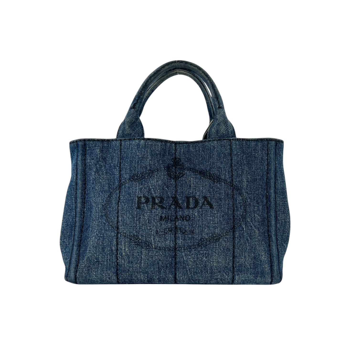 Prada Denim Canapa Tote Bag